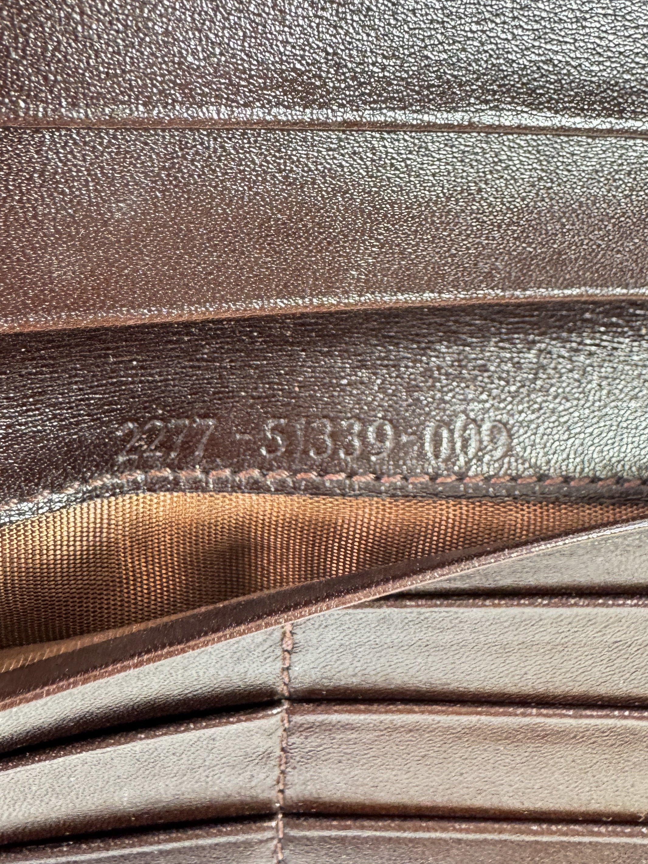 Fendi brown green Zucca print vintage wallet 2277-51339-009