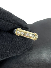 David Yurman sterling silver, 14k gold, diamond Metro cable ring