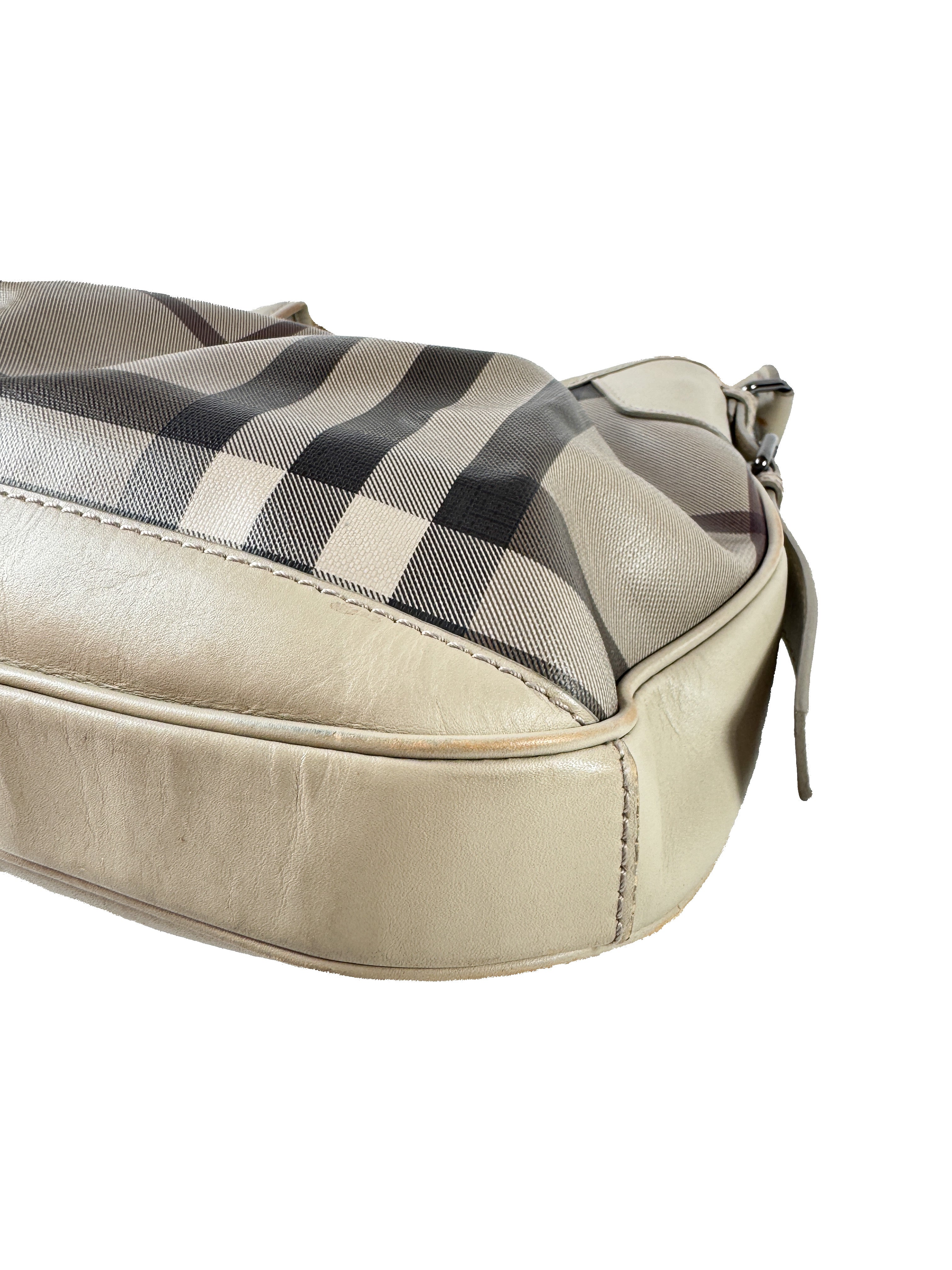 Burberry gray plaid shoulder bag **as is**