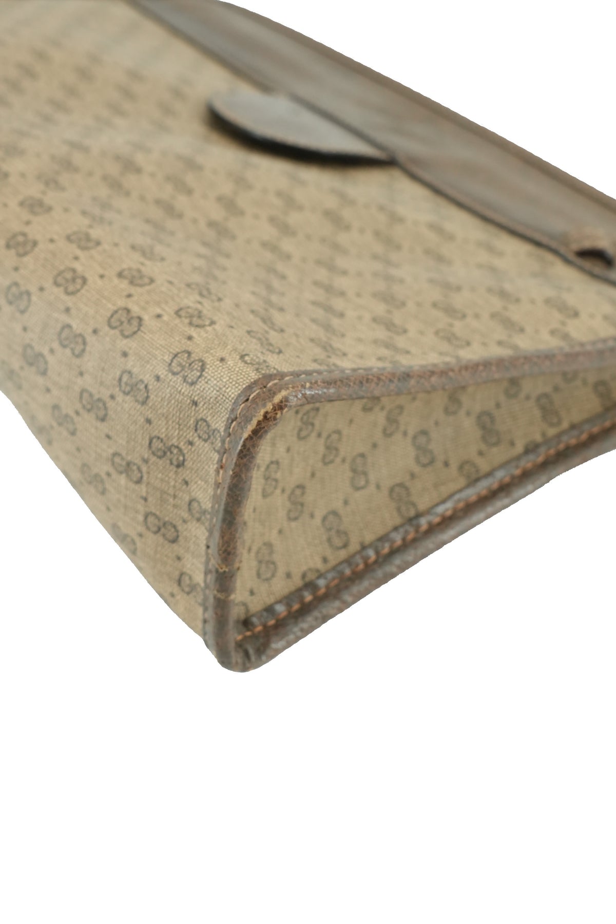 Gucci brown micro GG convertible clutch 67-039-5465