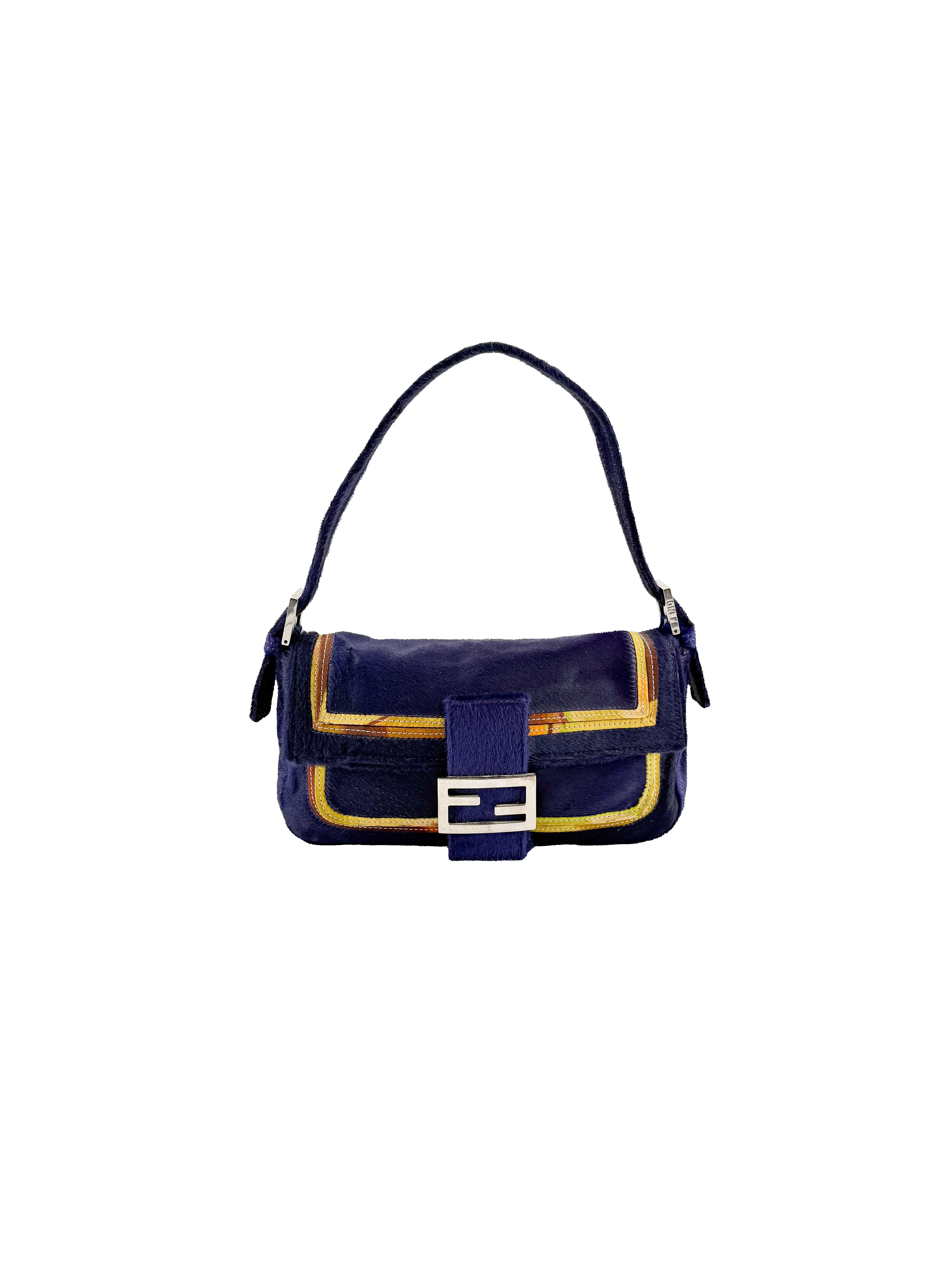 Fendi purple pony hair Baguette
