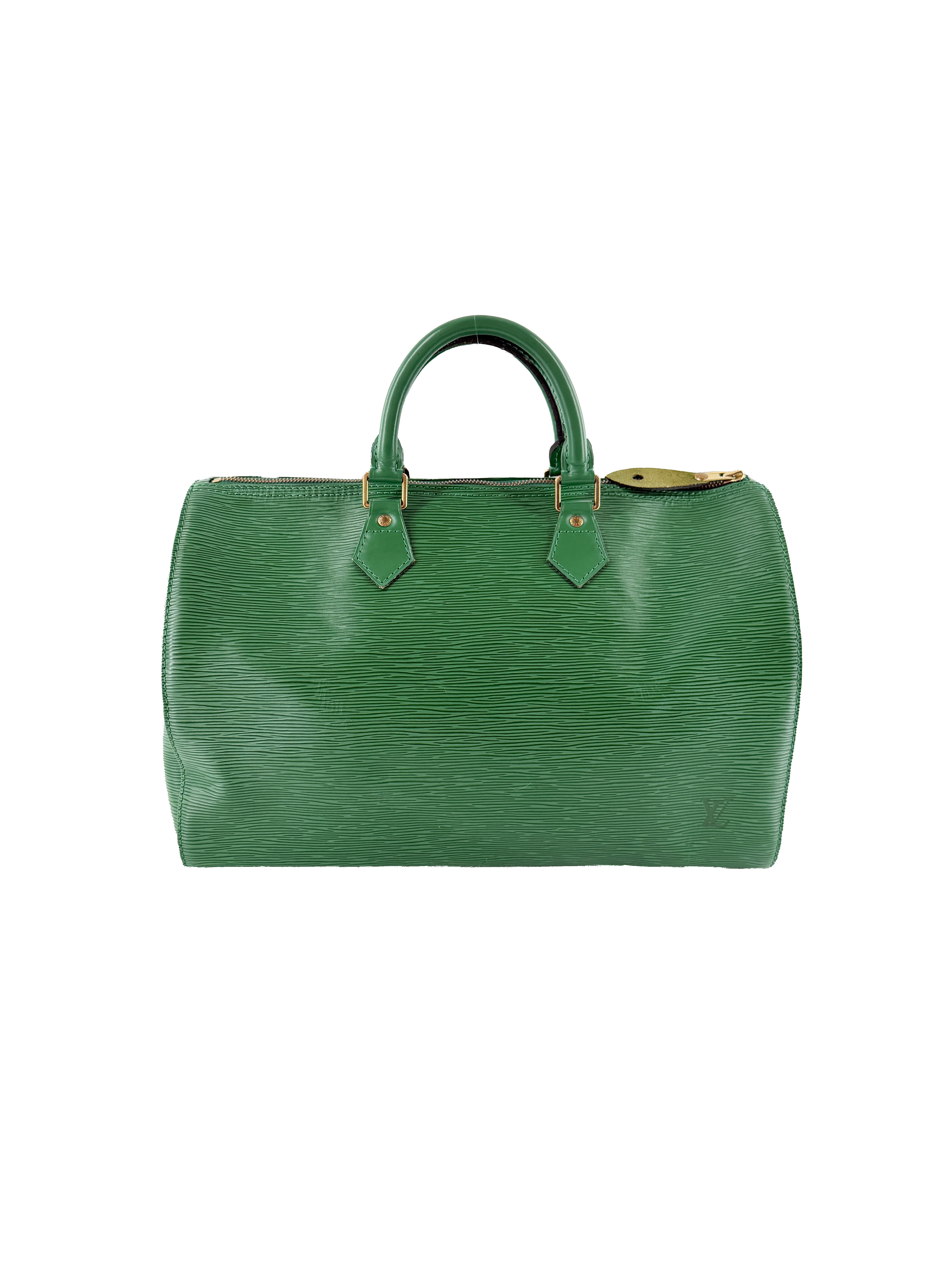 Louis Vuitton borneo green epi Speedy 35 VI0934