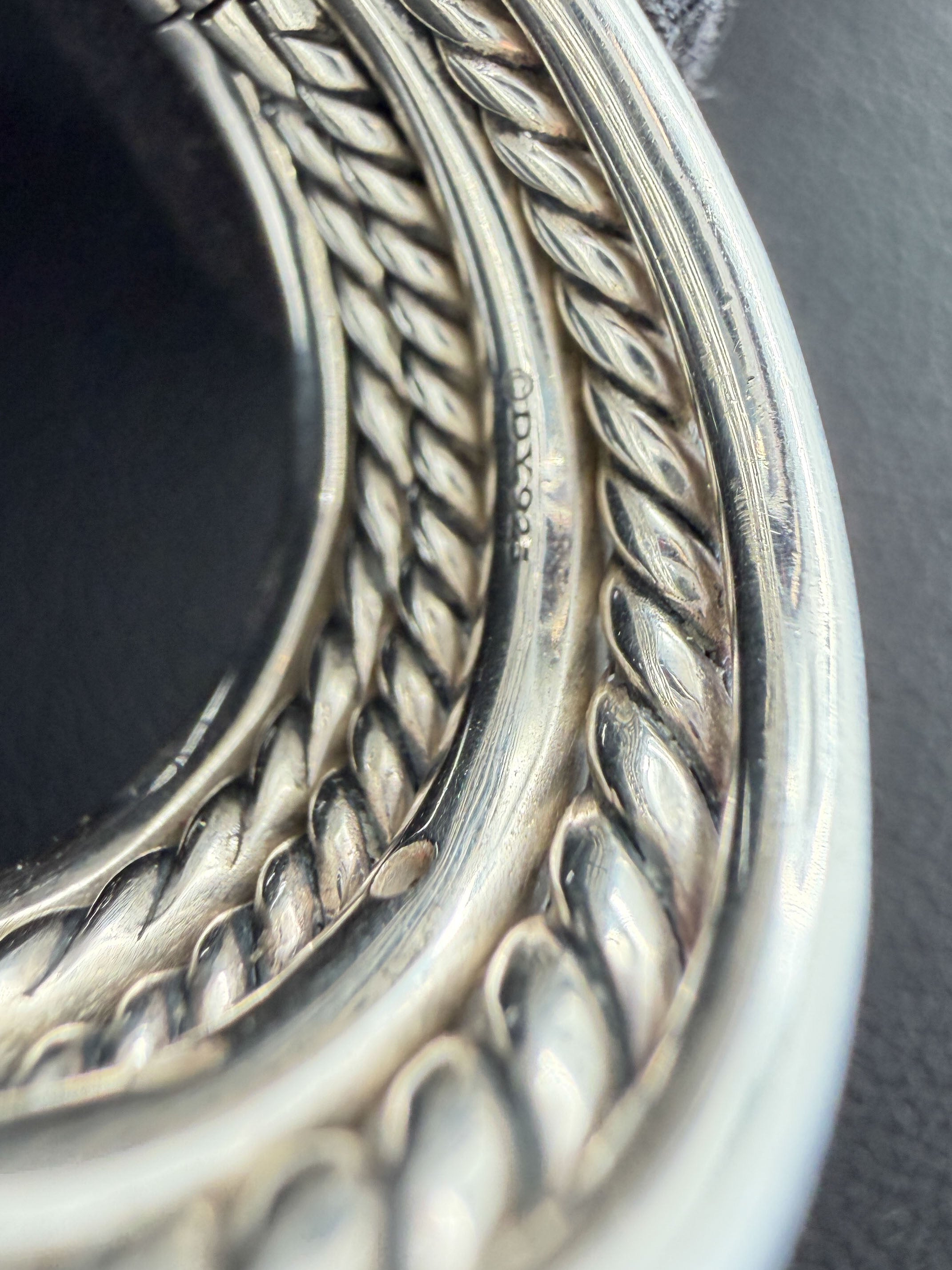 David Yurman stax six row 16MM sterling diamond ring