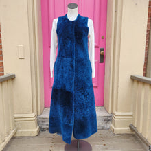 Stoned & Waisted peacock blue india sherling waistcoat size XS retail $1559