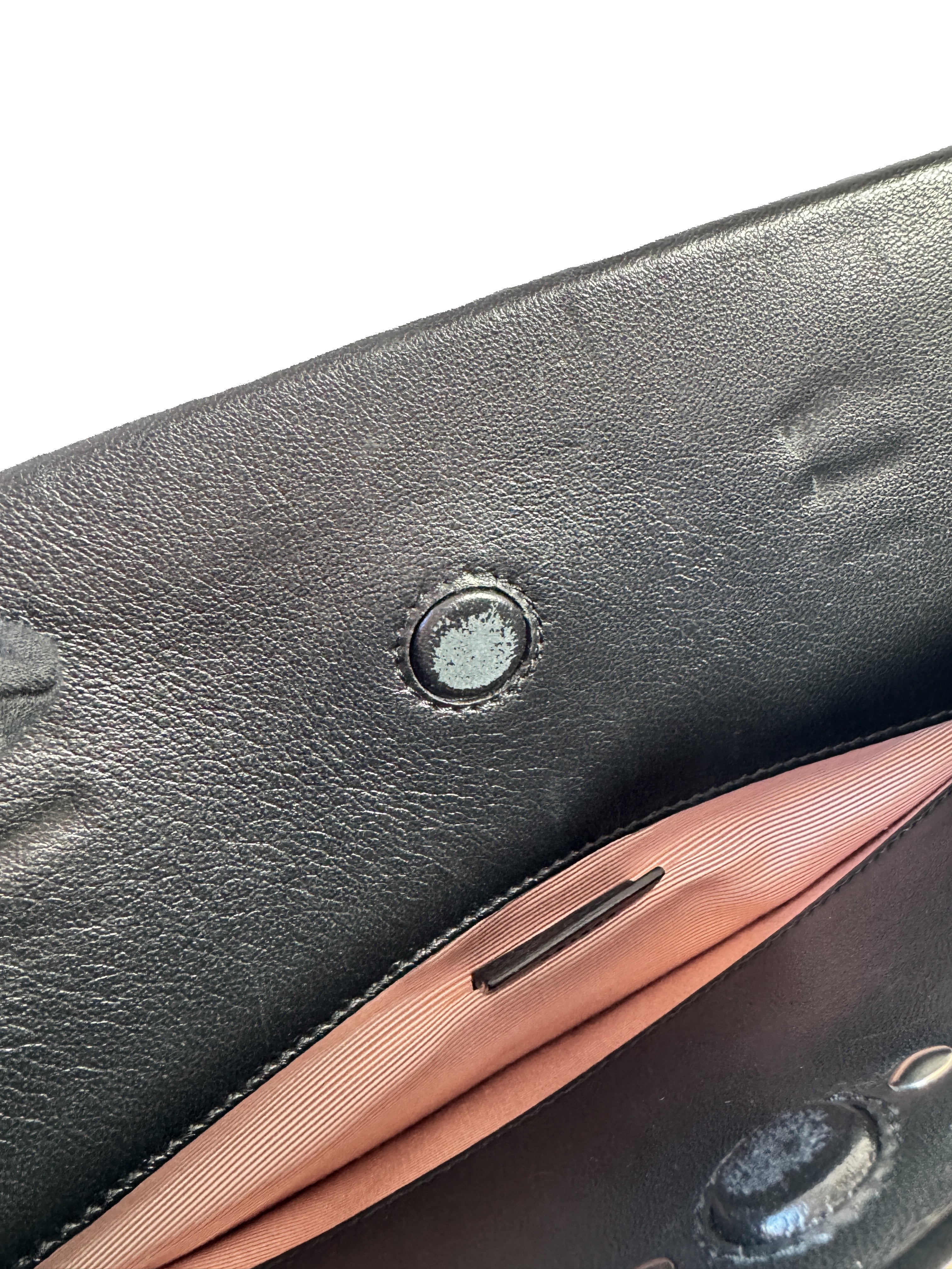 Gucci black lambskin small linea matisse top handle bag 631663520981