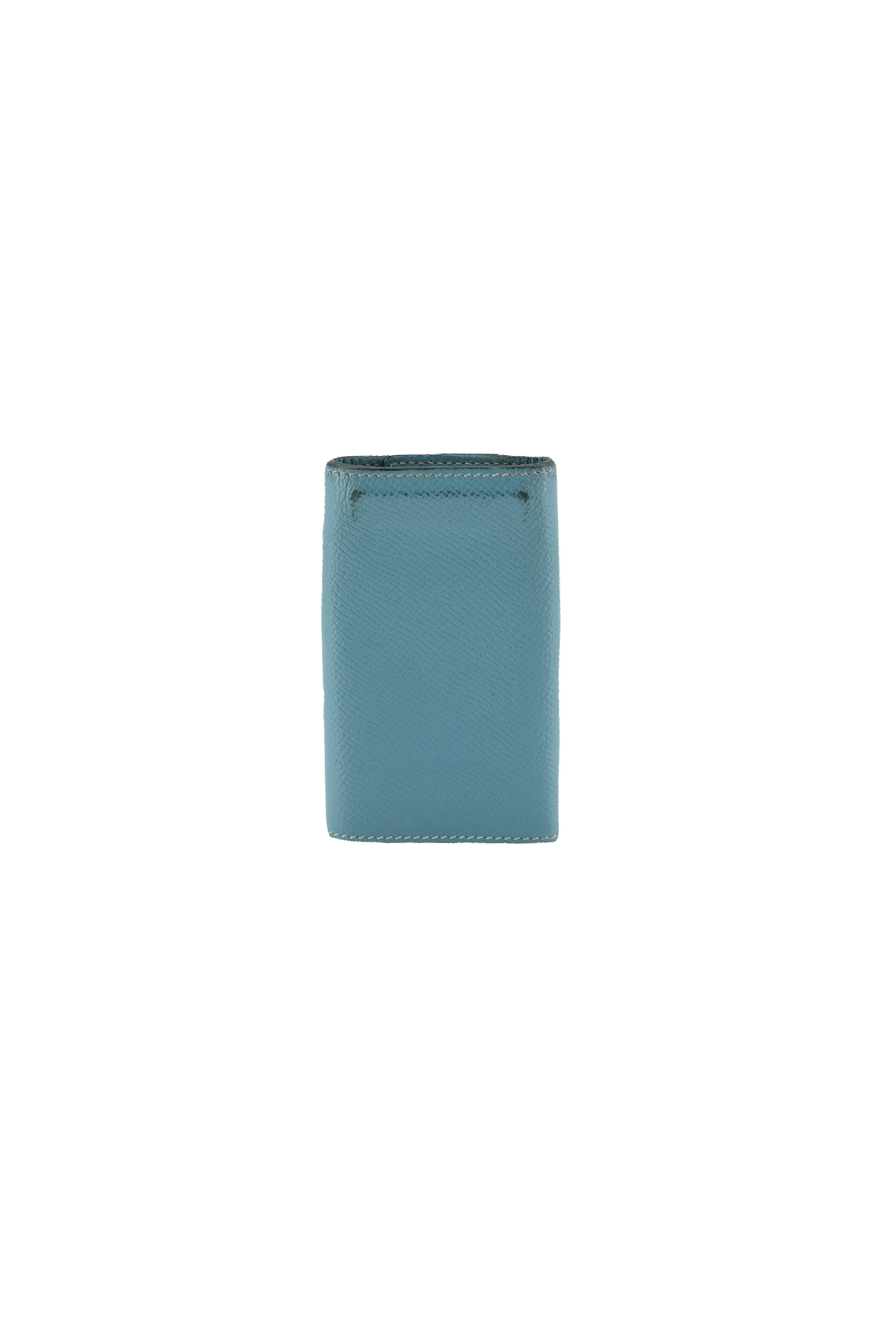 Hermès blue jean 4 key holder square L