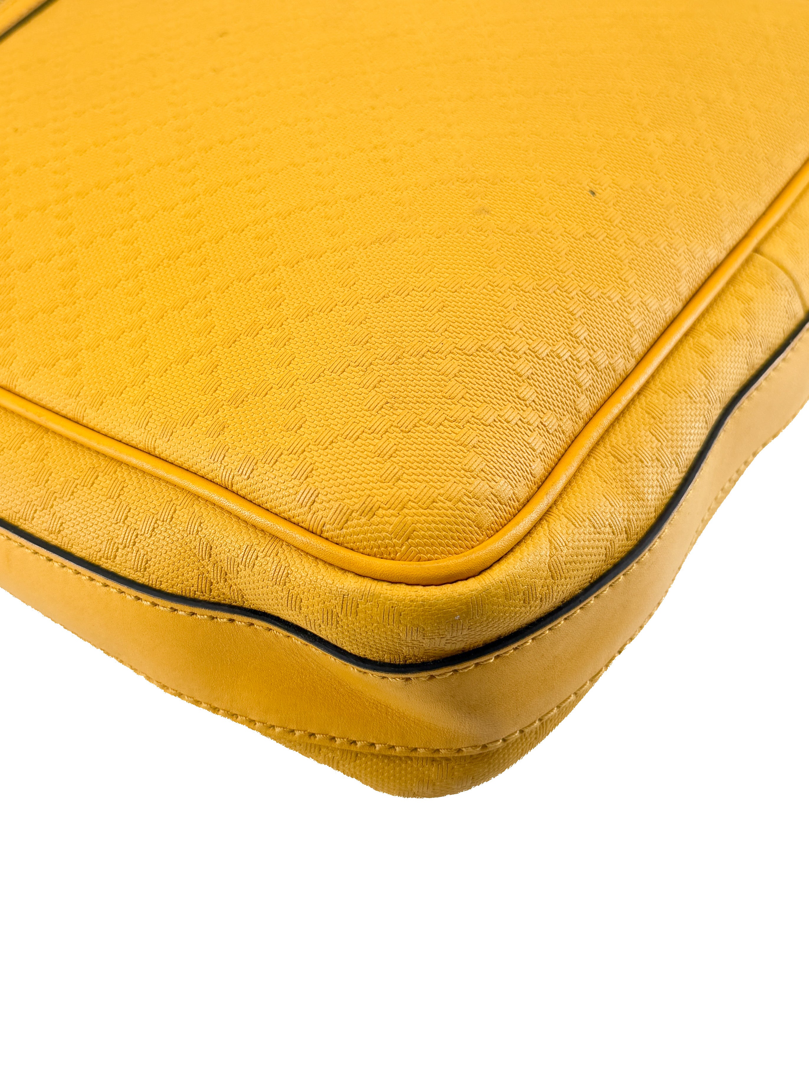 Gucci yellow Diamante leather crossbody 201448 493075