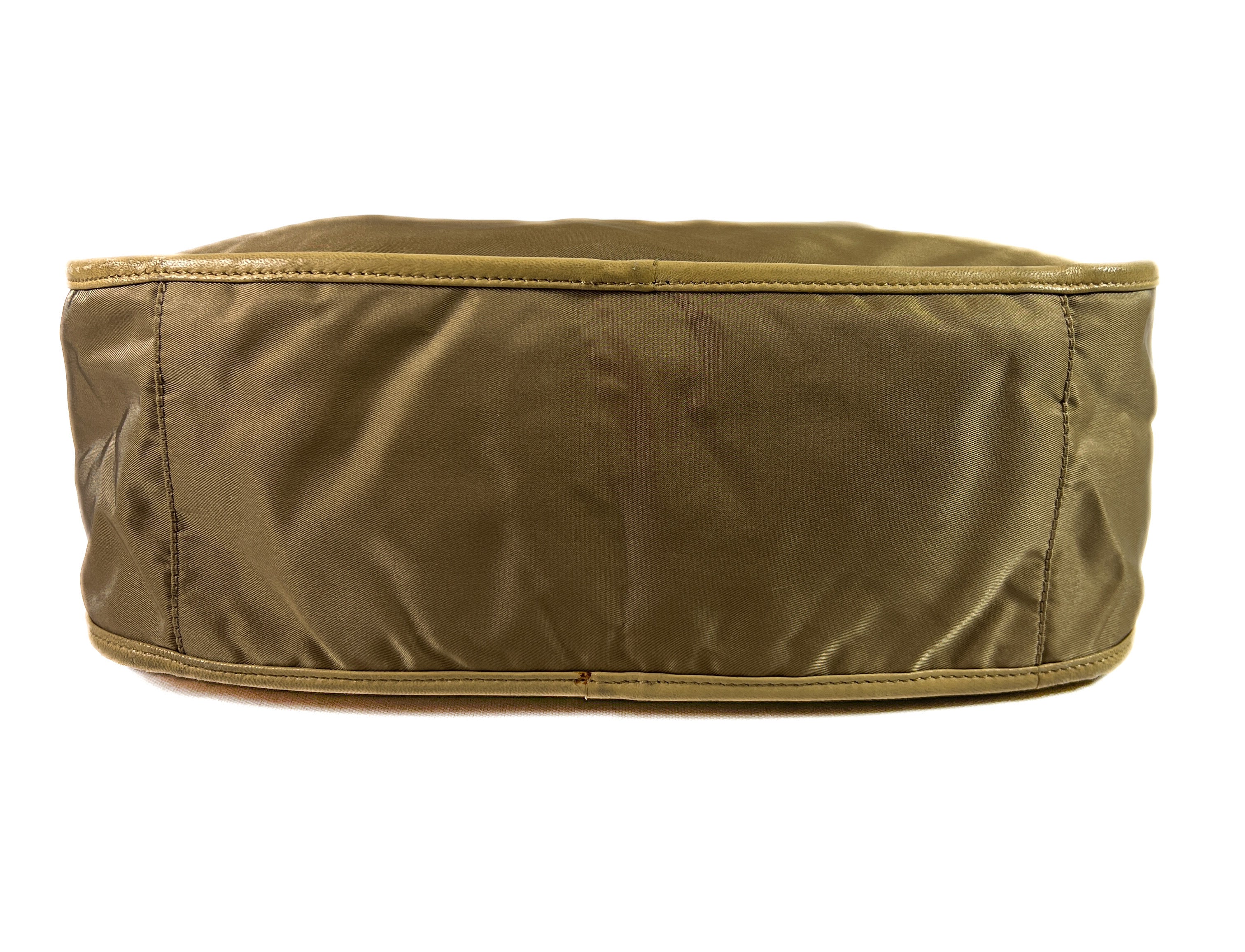 Prada golden beige hobo tessuto shoulder bag