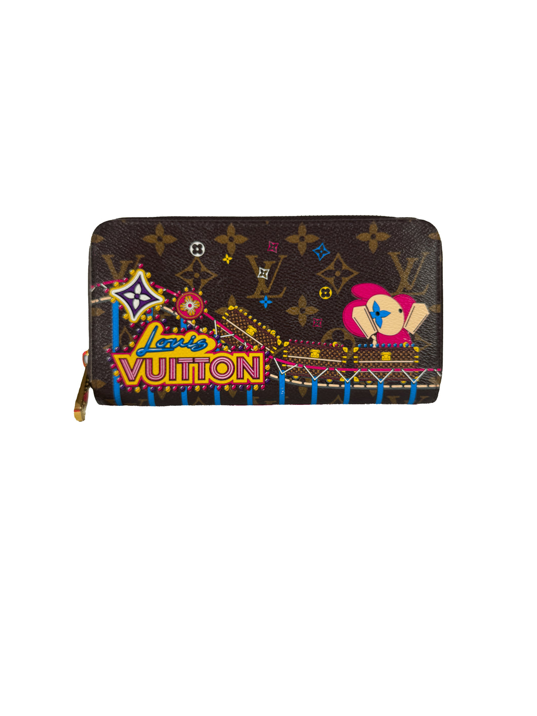 Louis Vuitton Monogram 2020 Christmas Animation Zippy Wallet Pivoine CA3200
