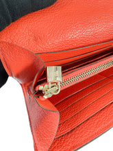 Hermès Kelly orange leather longue mysore wallet A stamp