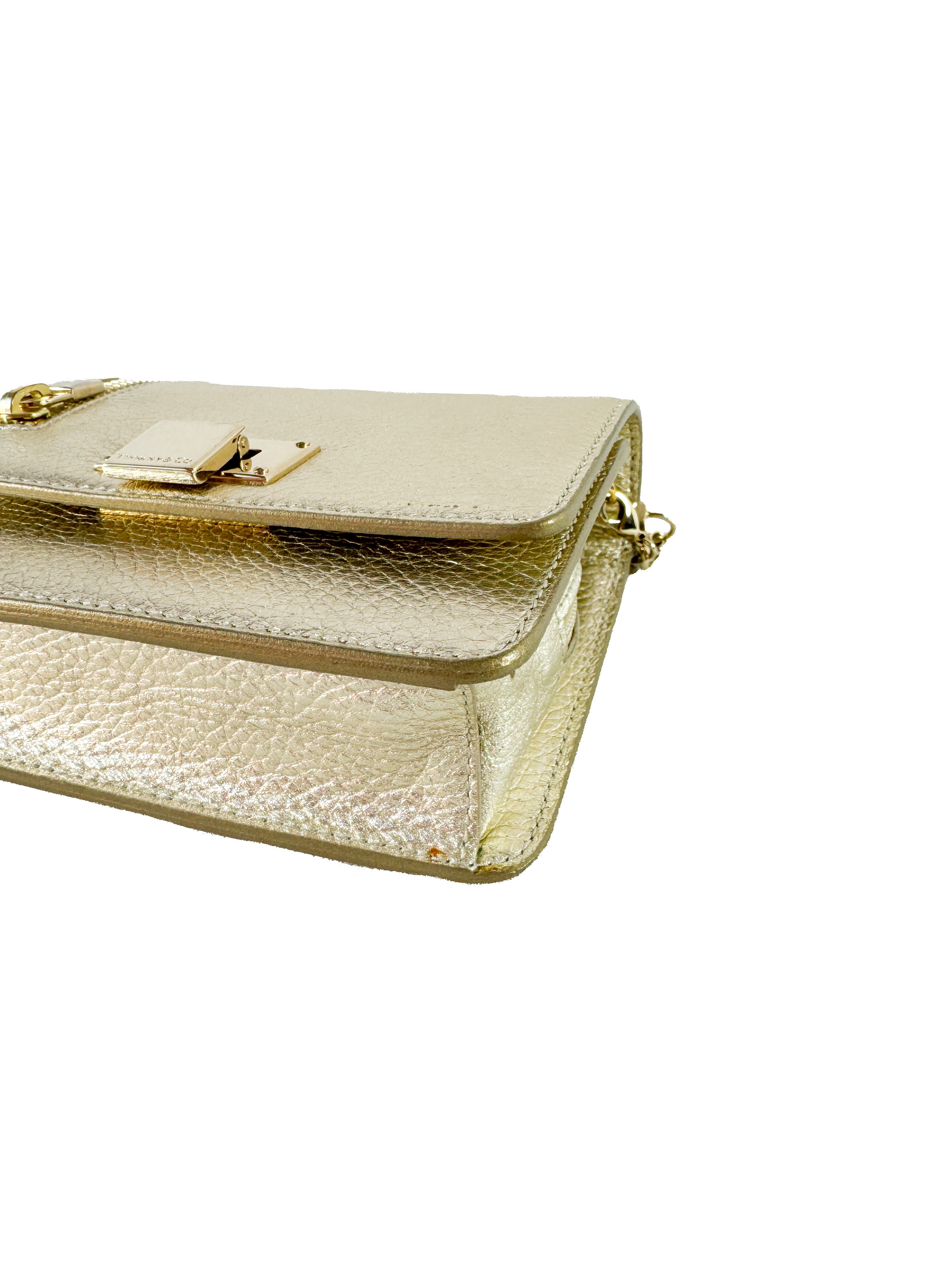 Tiffany & Co gold metallic leather wristlet - My Girlfriend's Wardrobe LLC