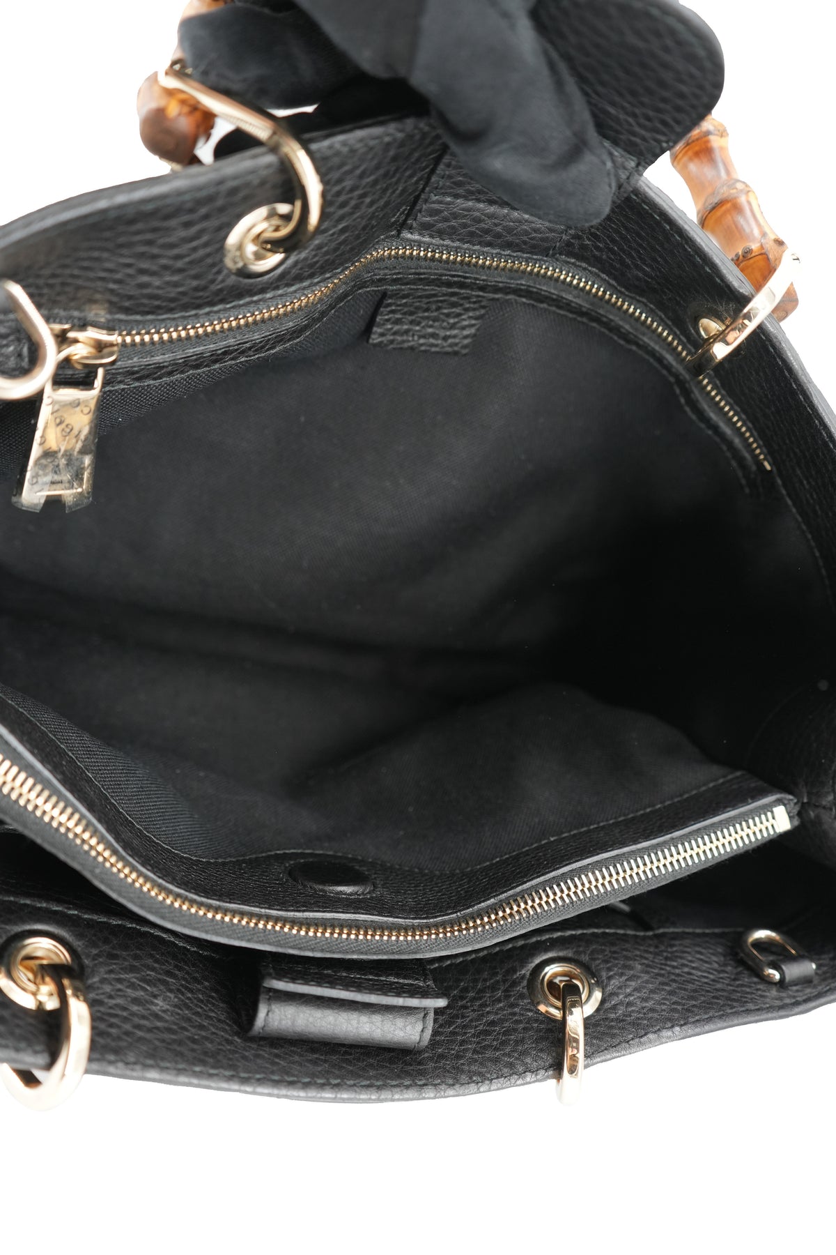 Gucci black Bamboo shopper tote 001998