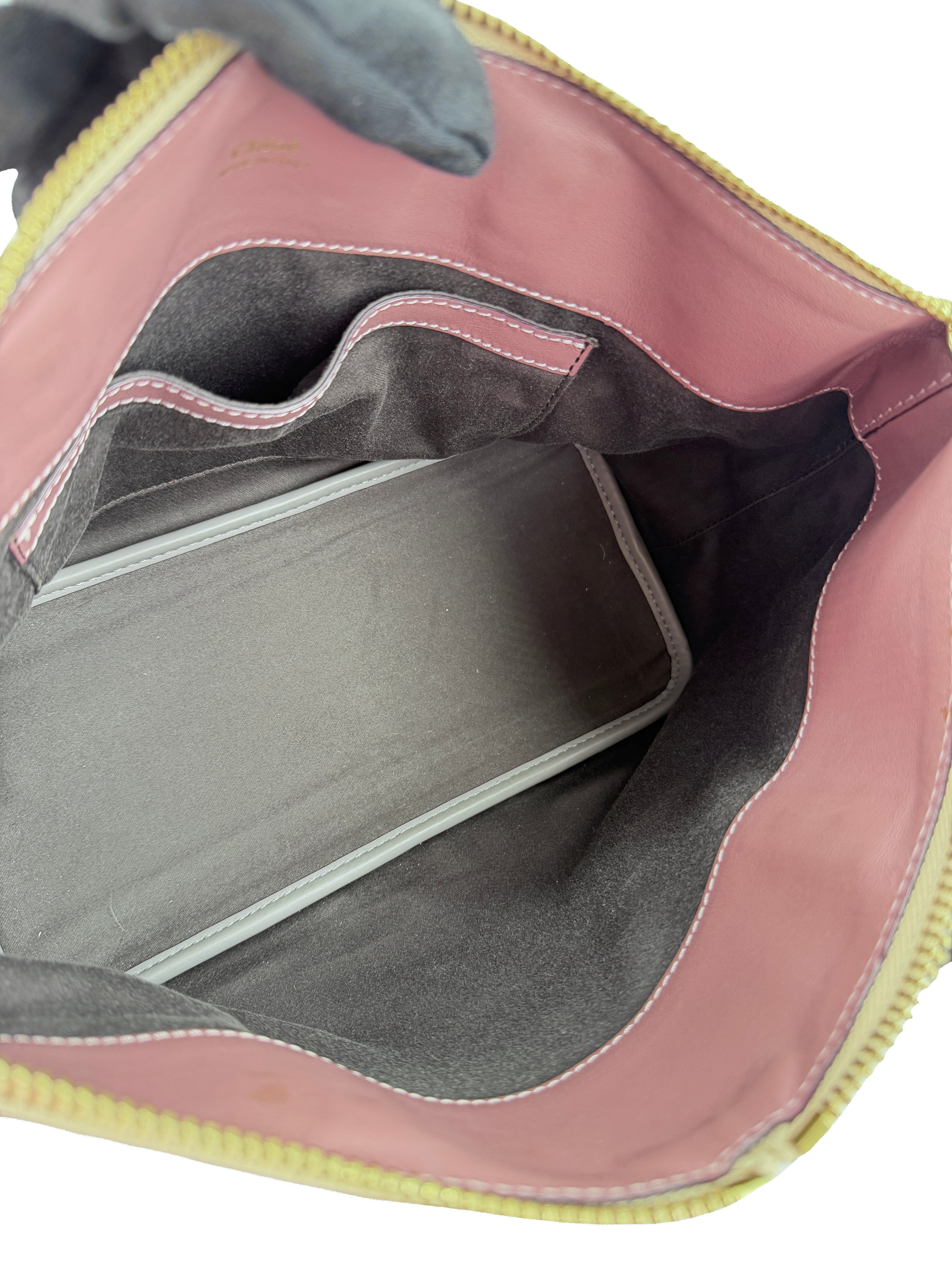 Chloé pink, gray bicolor Baylee satchel 08145765-6