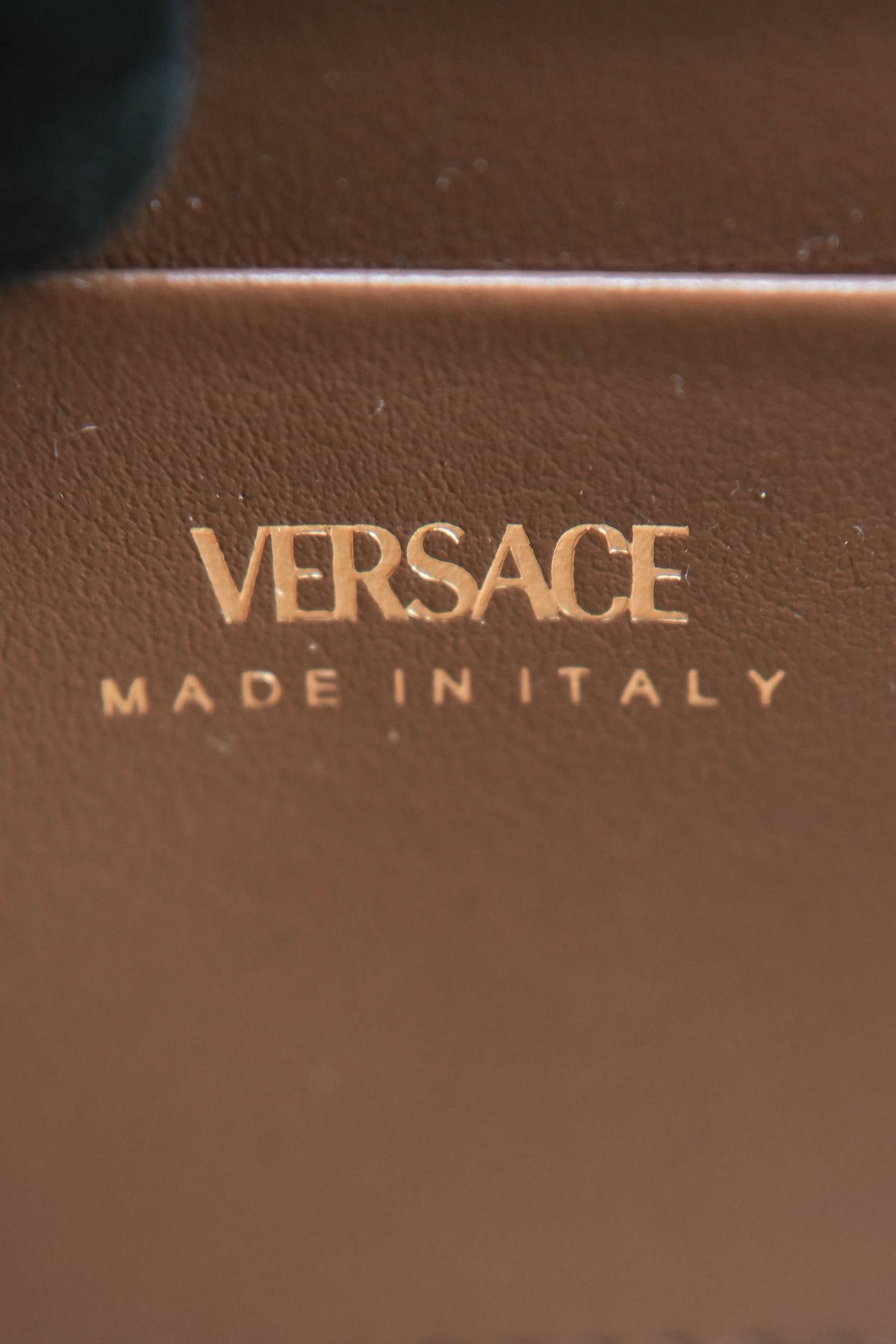 Versace brown La Medusa canvas leather crossbody NWT