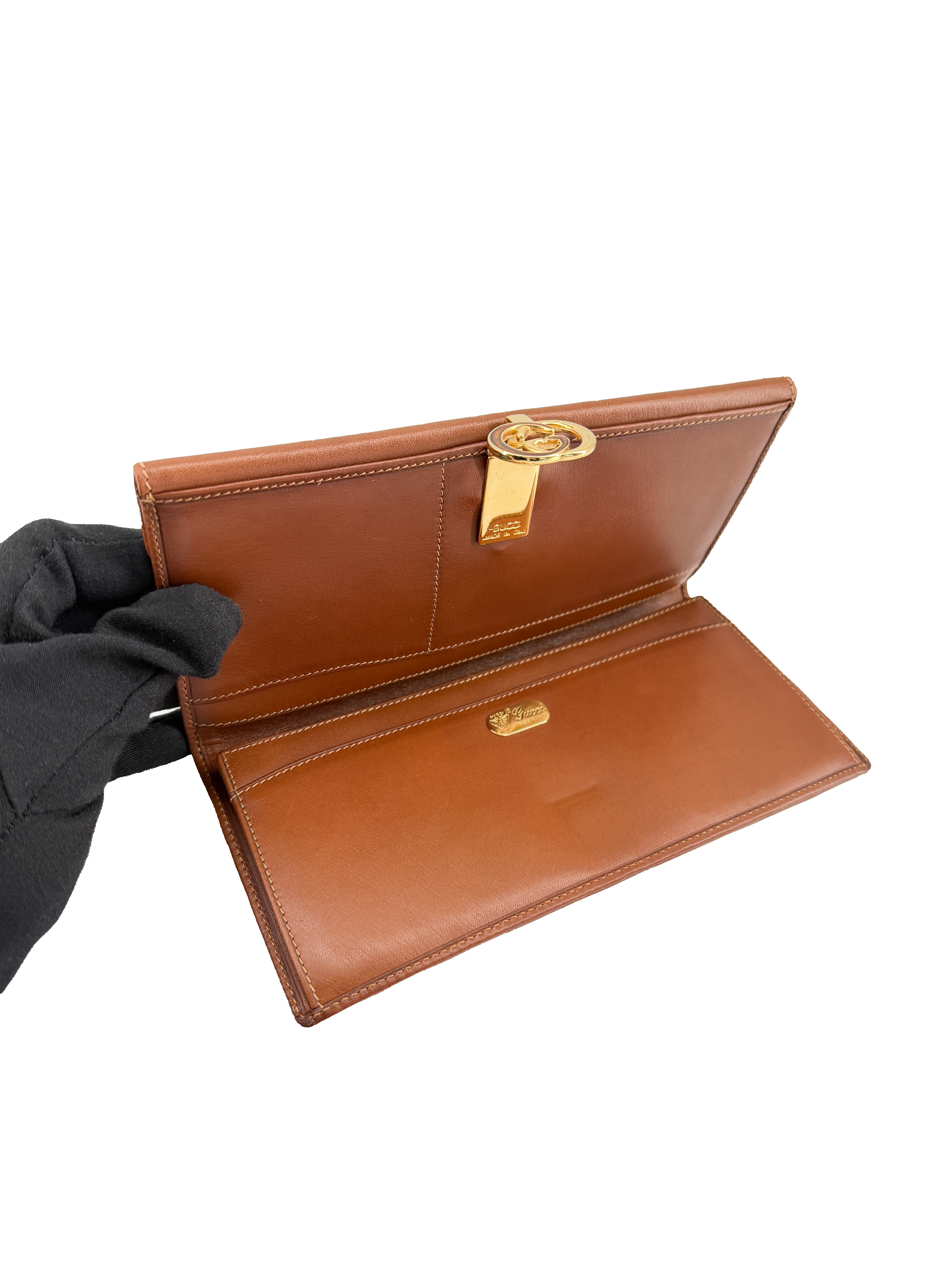 Gucci vintage brown Micro GG wallet 035-381-0177