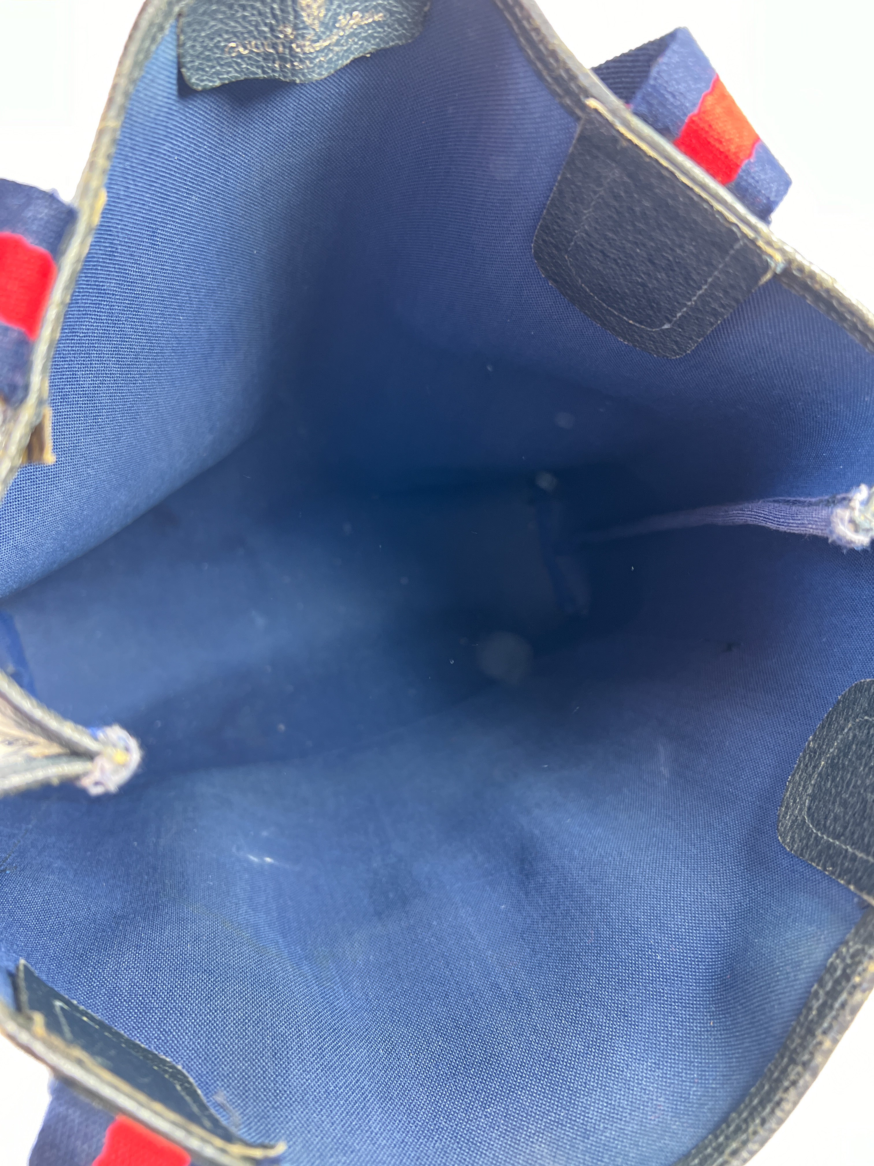 Gucci old Sherry line Ophidia blue monogram tote