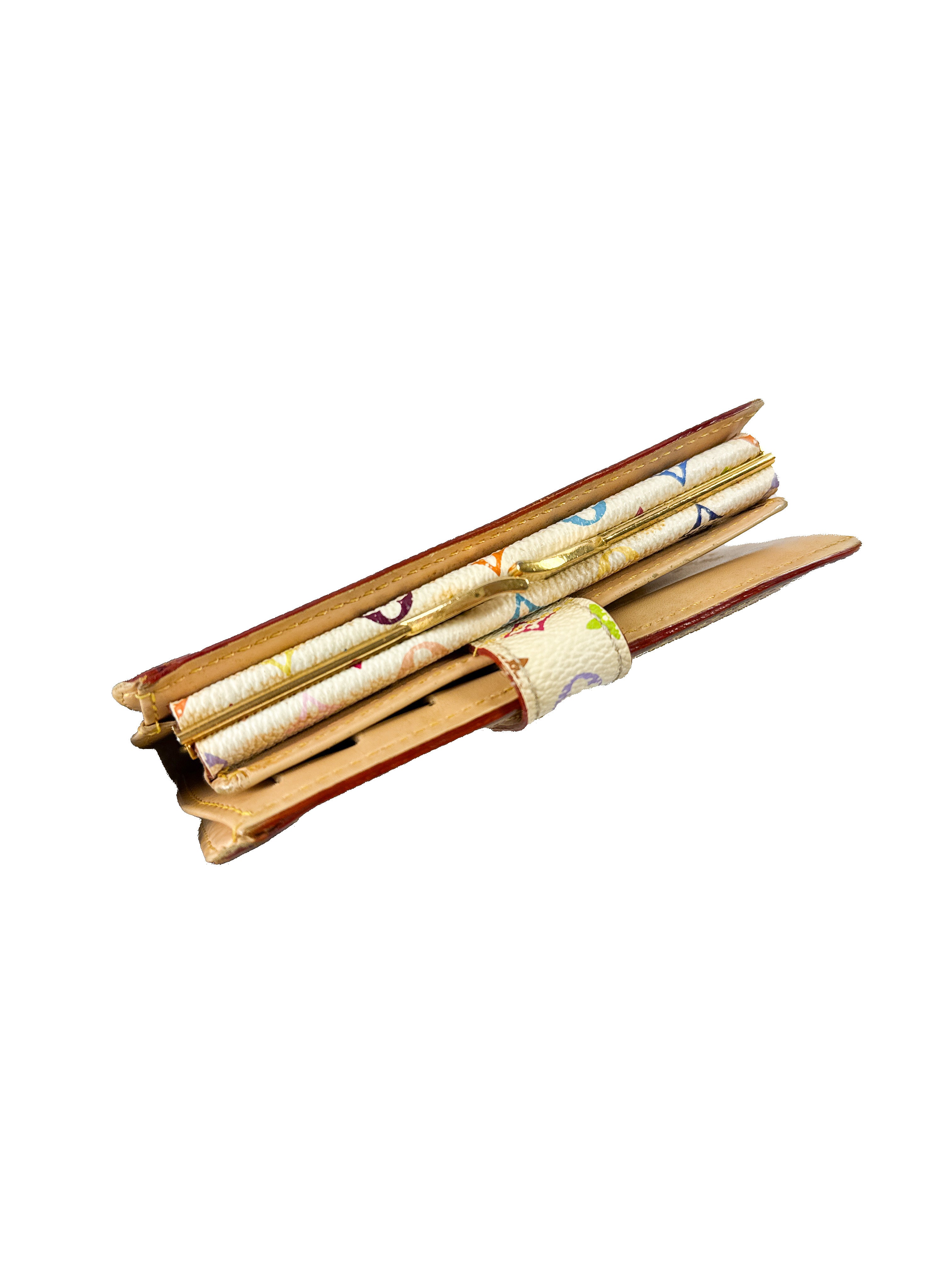 Louis Vuitton white multicolor Portefeuille Viennos wallet TH0045