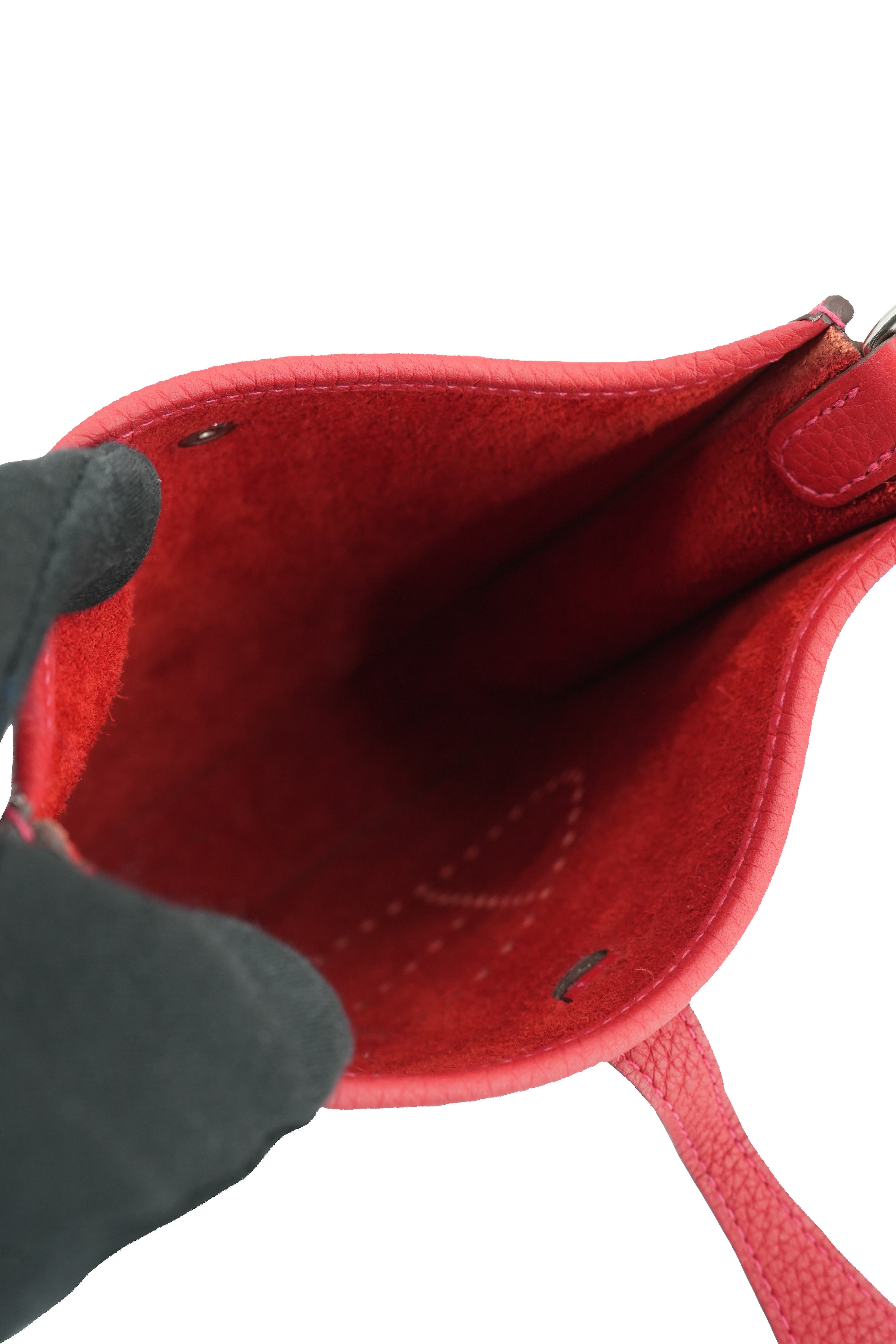 Hermès red Clemence evelyne 16 TPM B