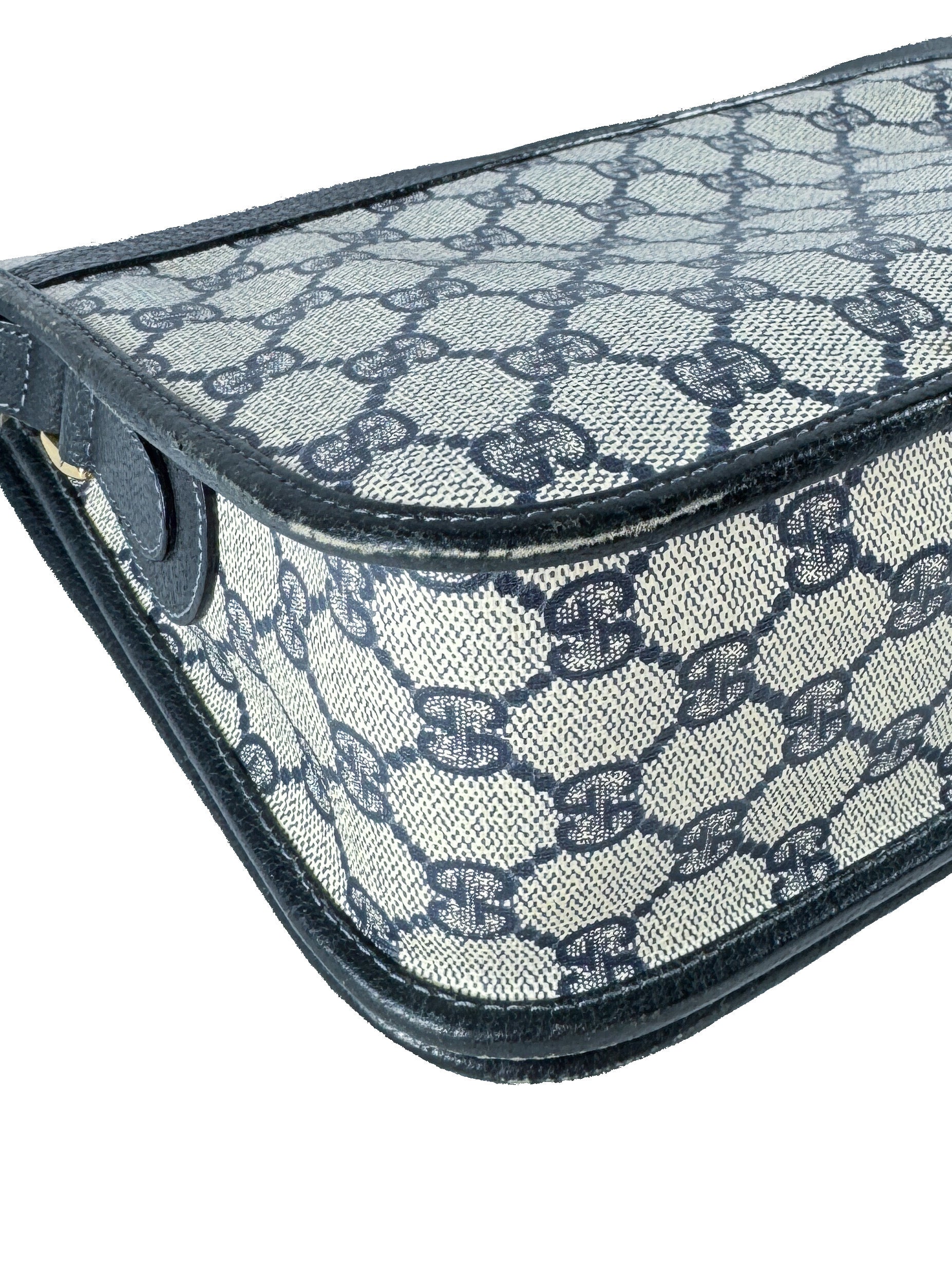 Gucci navy GG vintage sherry line crossbody 001.904.0915