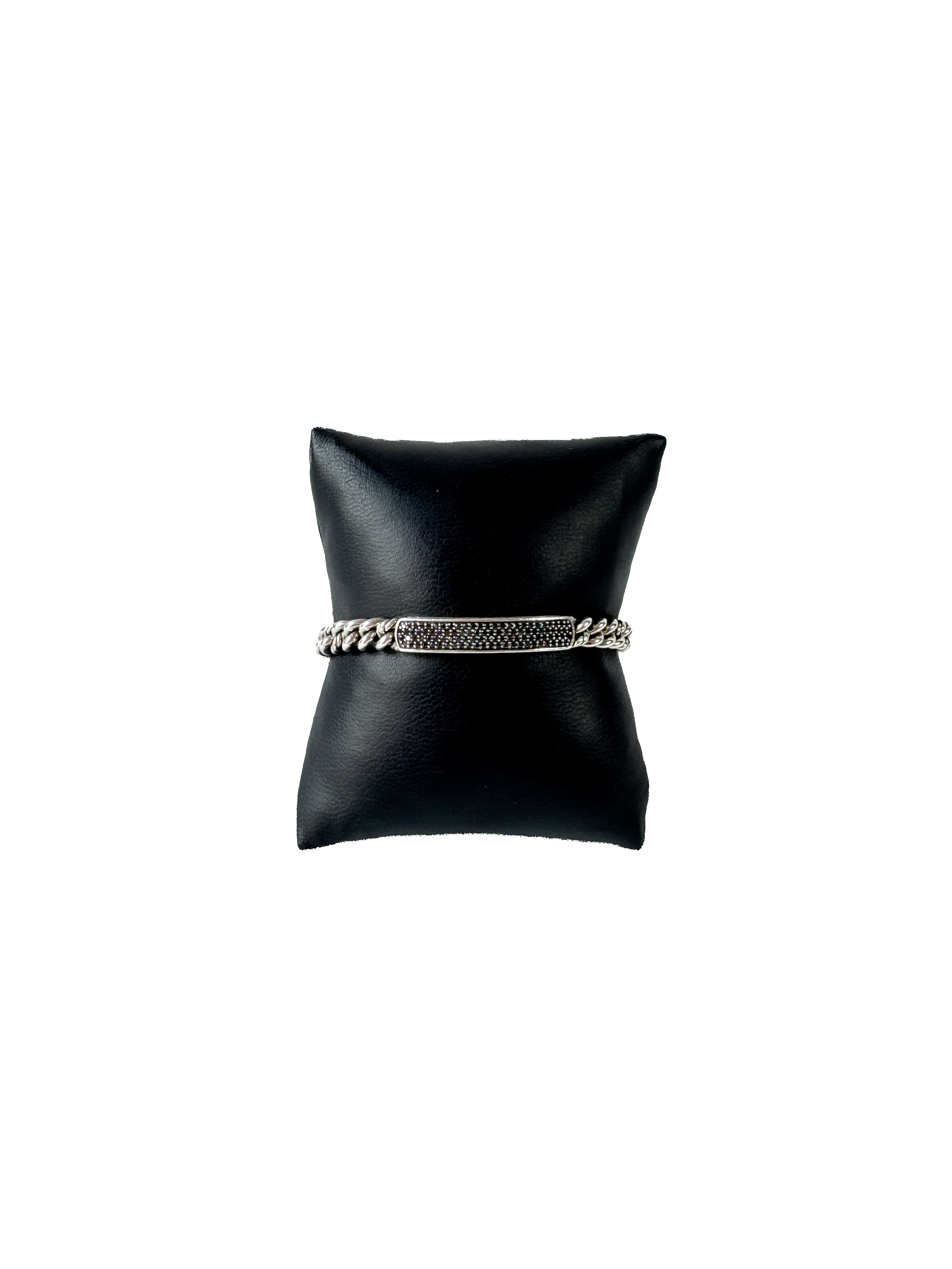 David Yurman Black Diamond Petite Pavé ID Bracelet