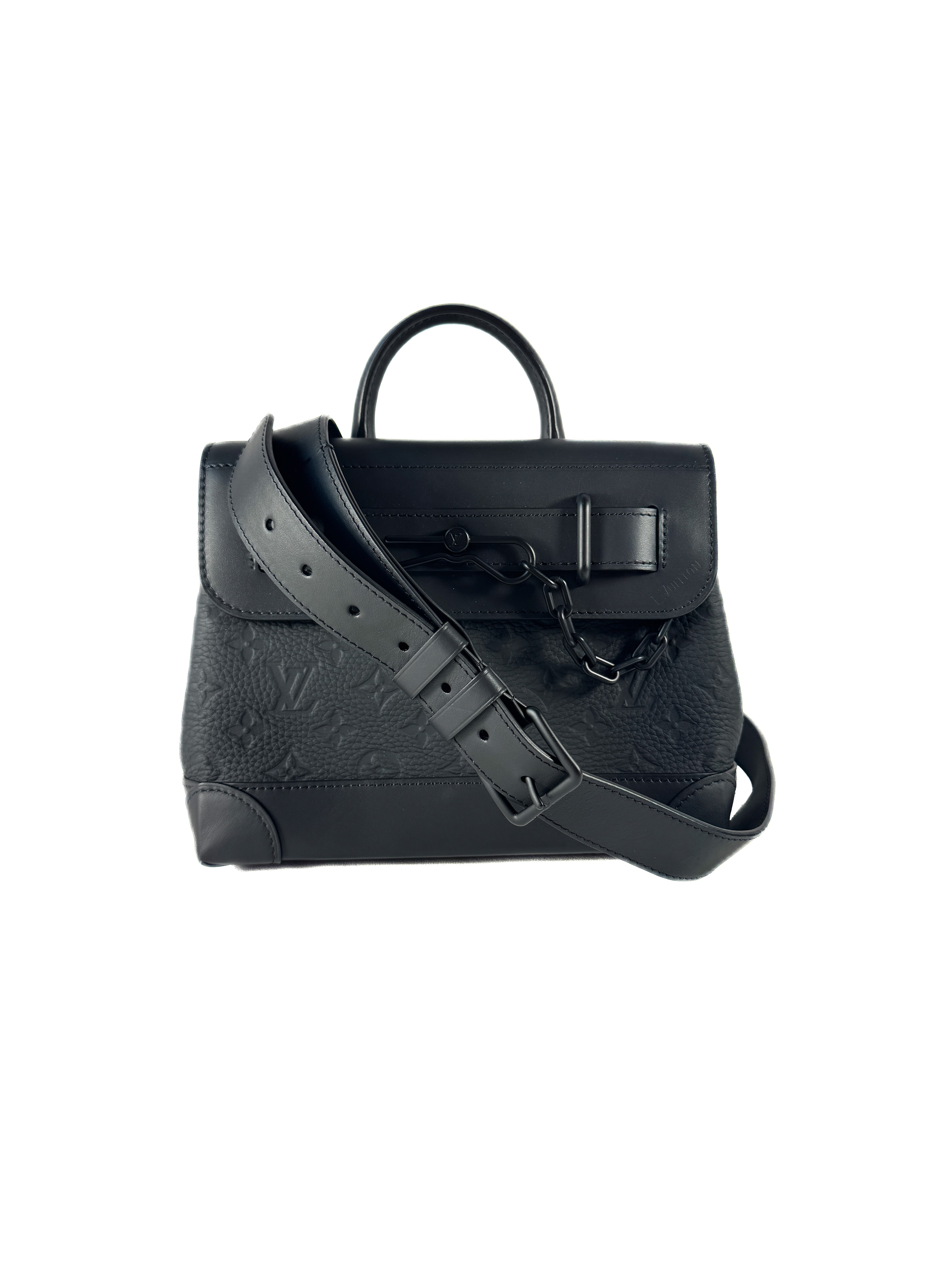 Louis Vuitton Steamer Crossbody Bag Monogram Taurillon Leather PM black (NFC)