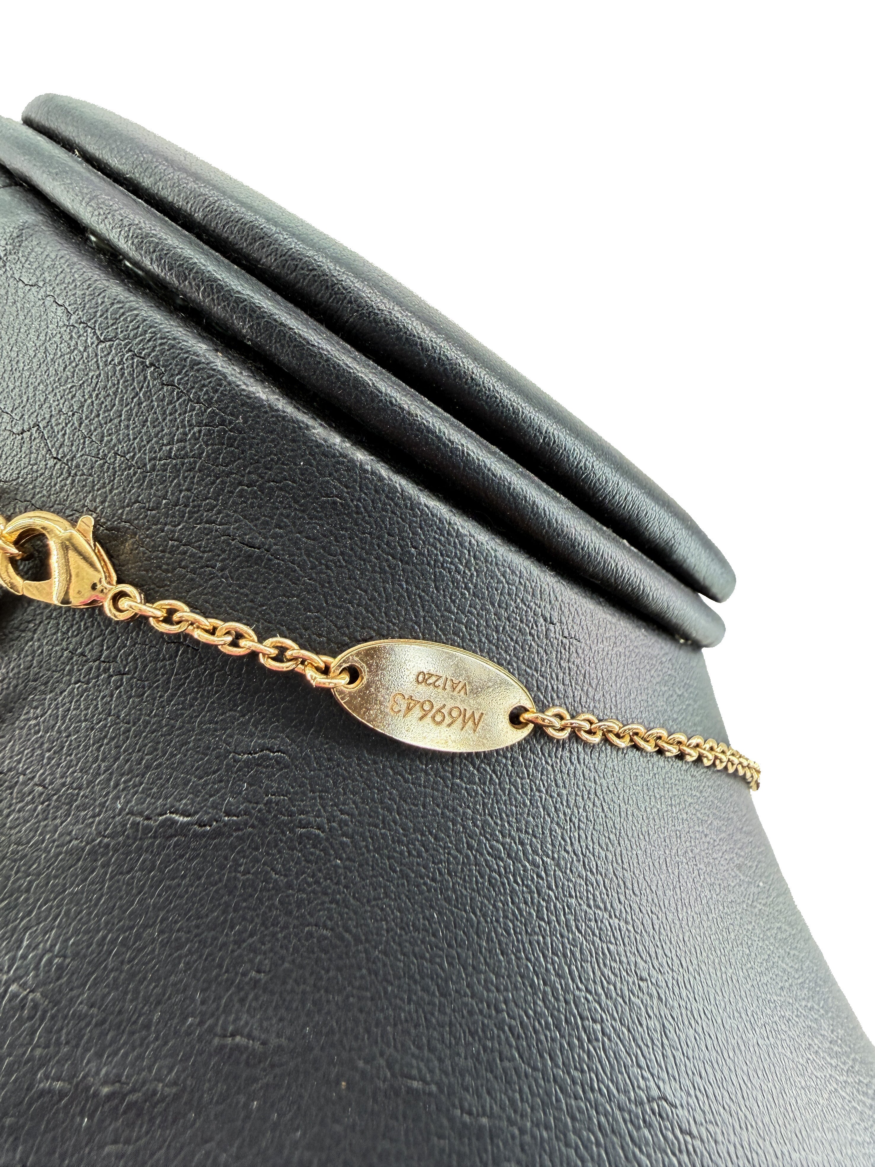 Louis Vuitton metal L to V necklace gold/silver VA1220