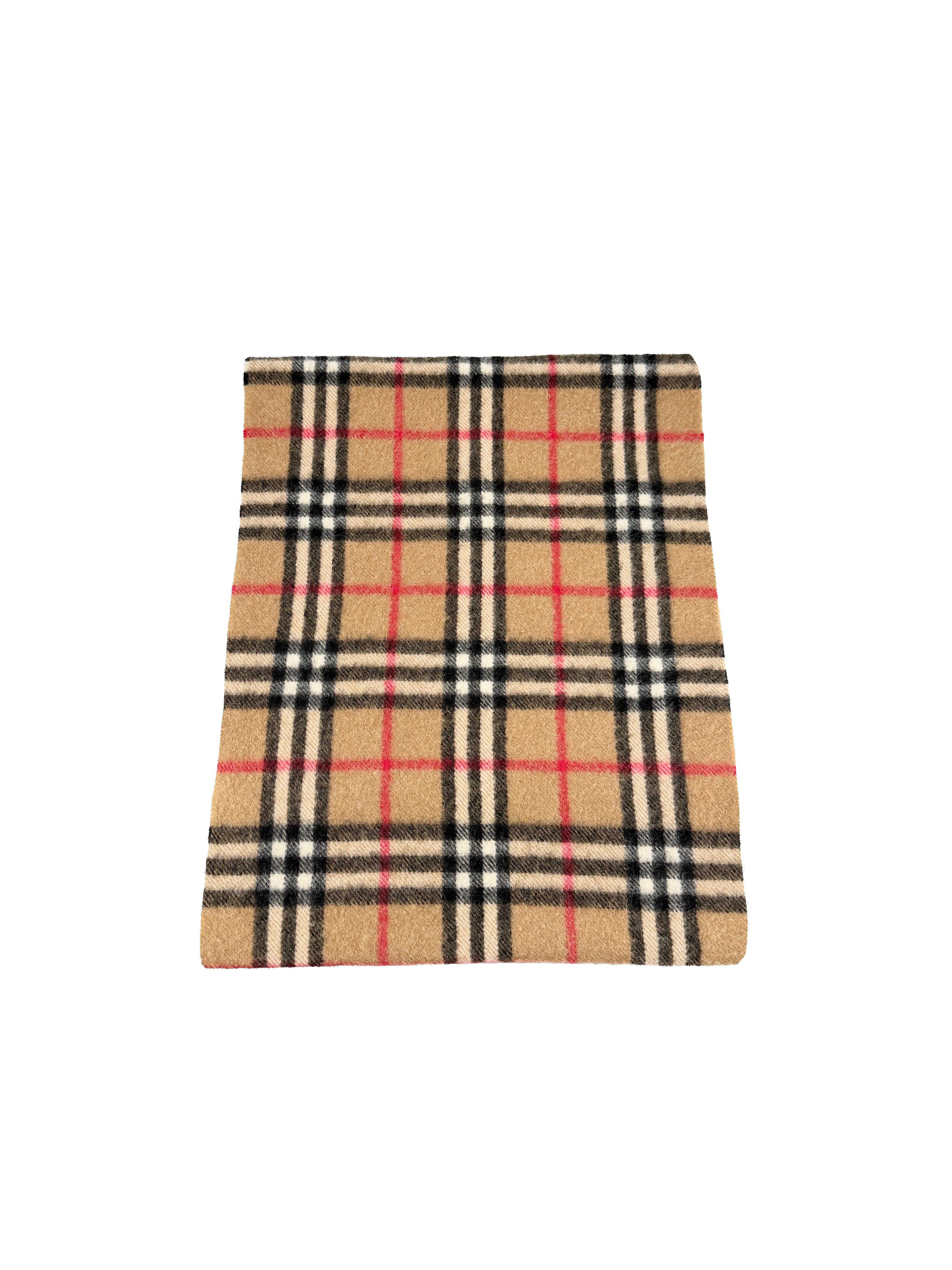Burberry brown classic plaid cashmere scarf