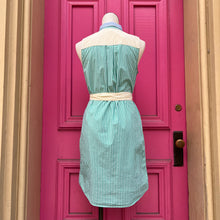 J. Crew multicolor pink yellow blue striped button up dress size 8