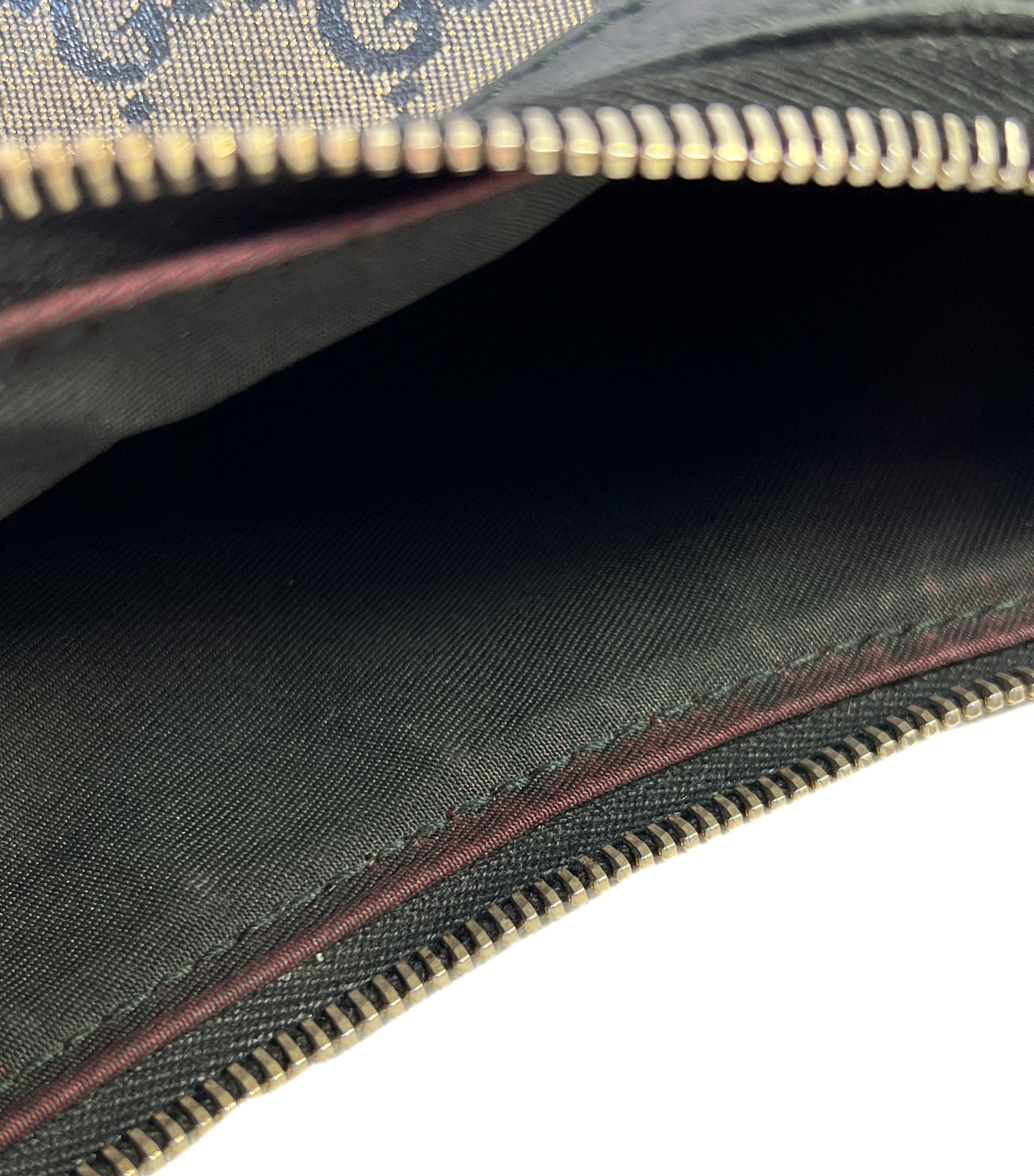 Gucci black and gold GG crossbody