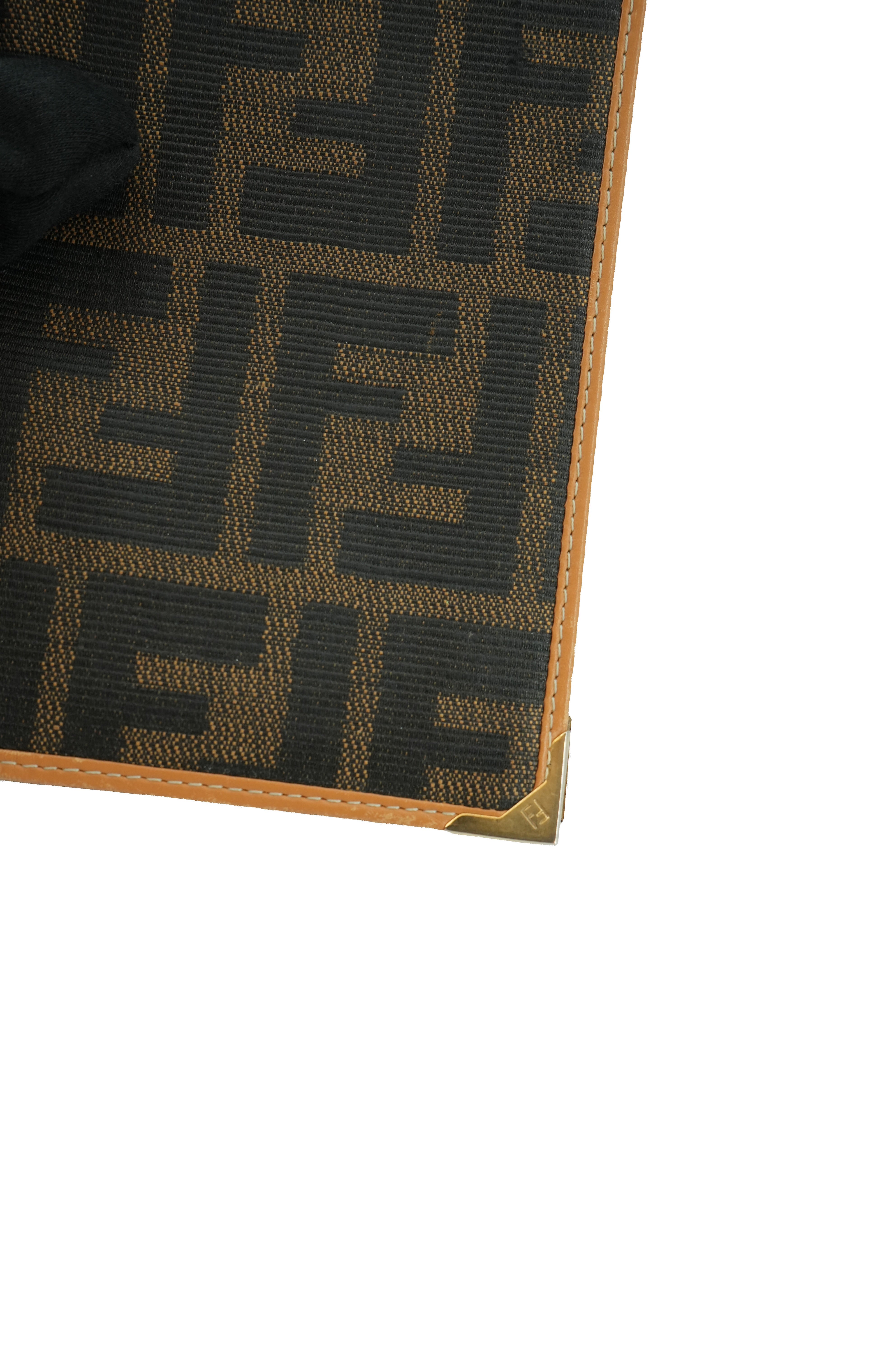 Fendi vintage Zucca coated canvas bill wallet