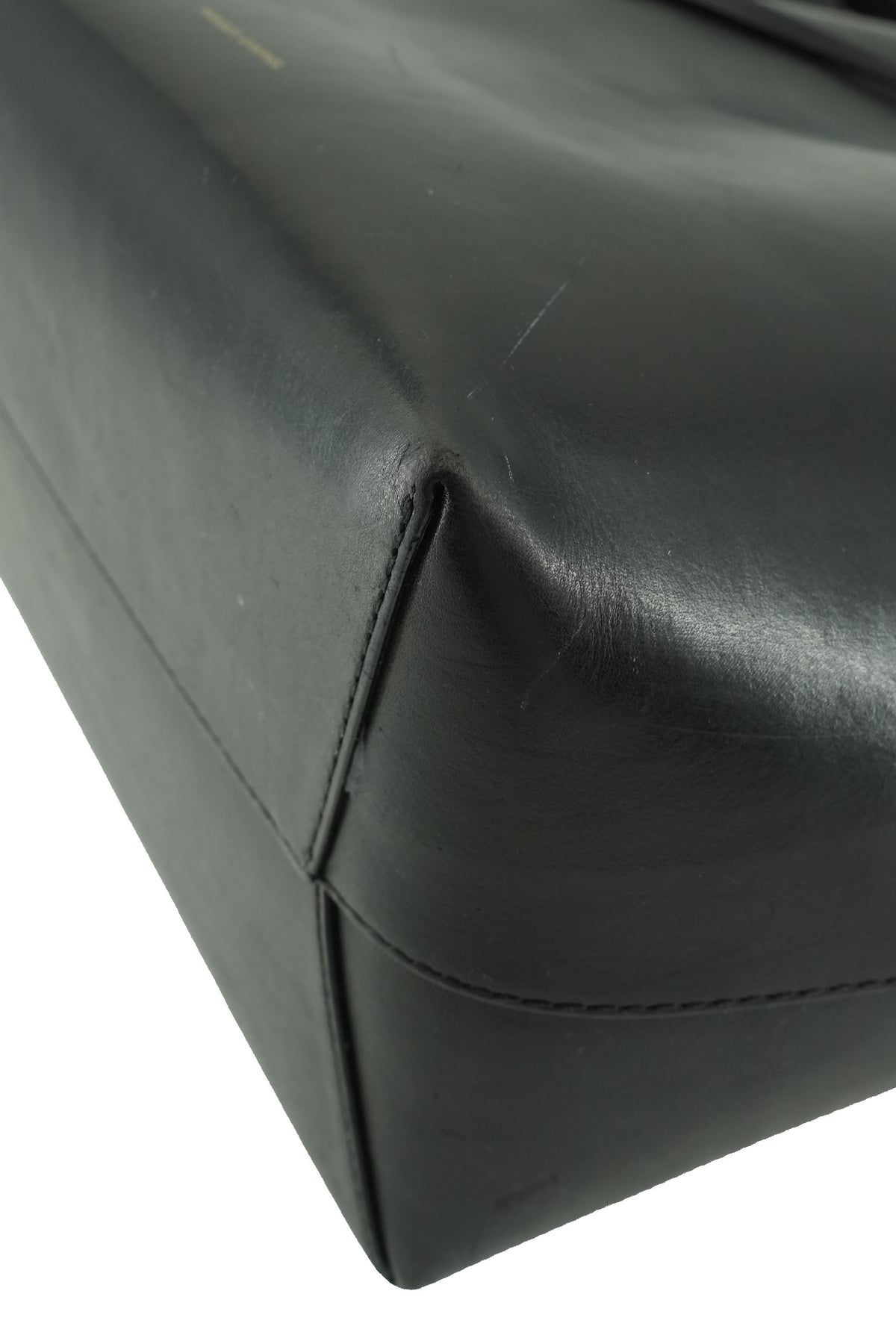 Mansur Gavriel black leather bucket bag