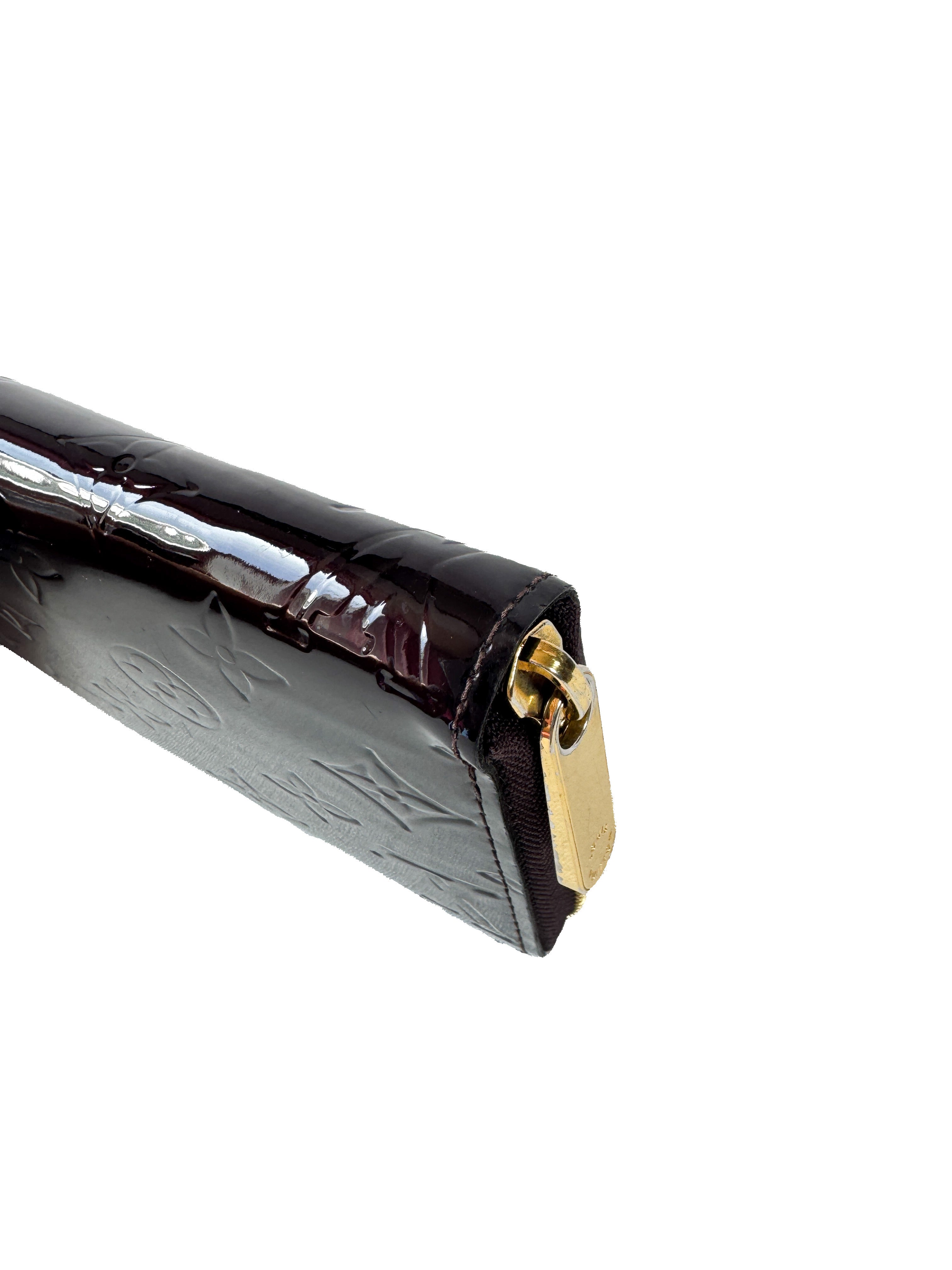 Louis Vuitton amarante vernis zippy wallet CA0068