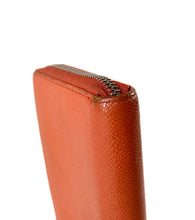 BVGALRI orange leather zip around wallet **as is**