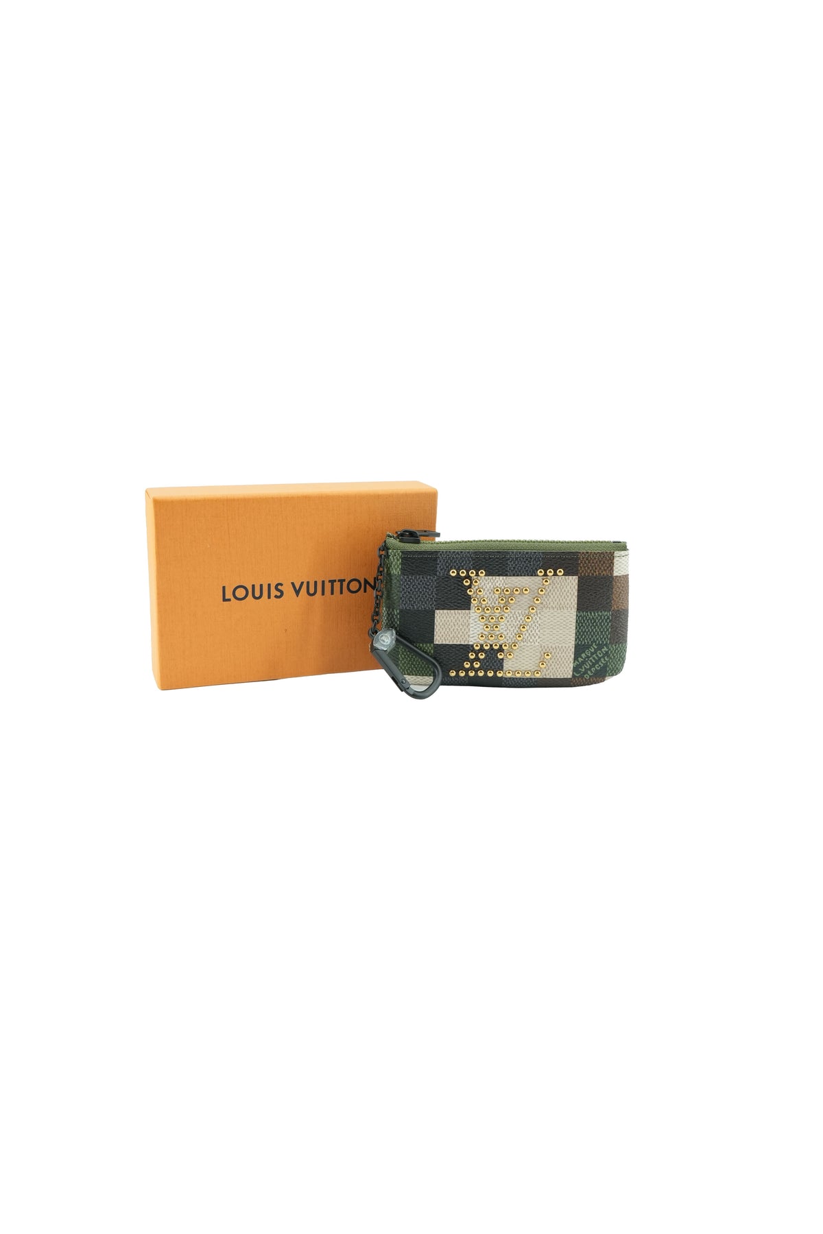 Louis Vuitton damoflage studded pochette cles NFC