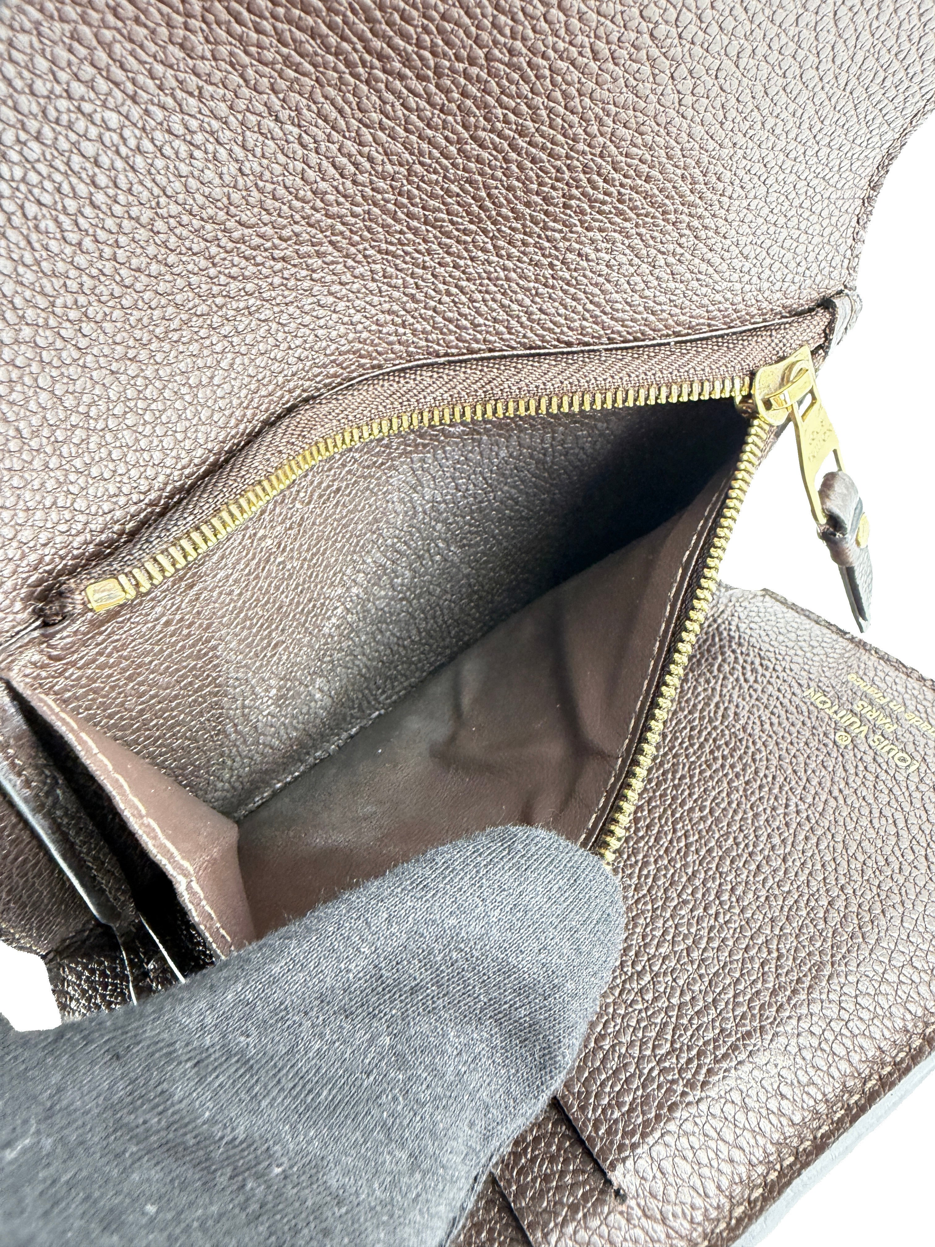 Louis Vuitton brown empreinte compact Curieuse wallet SP1163