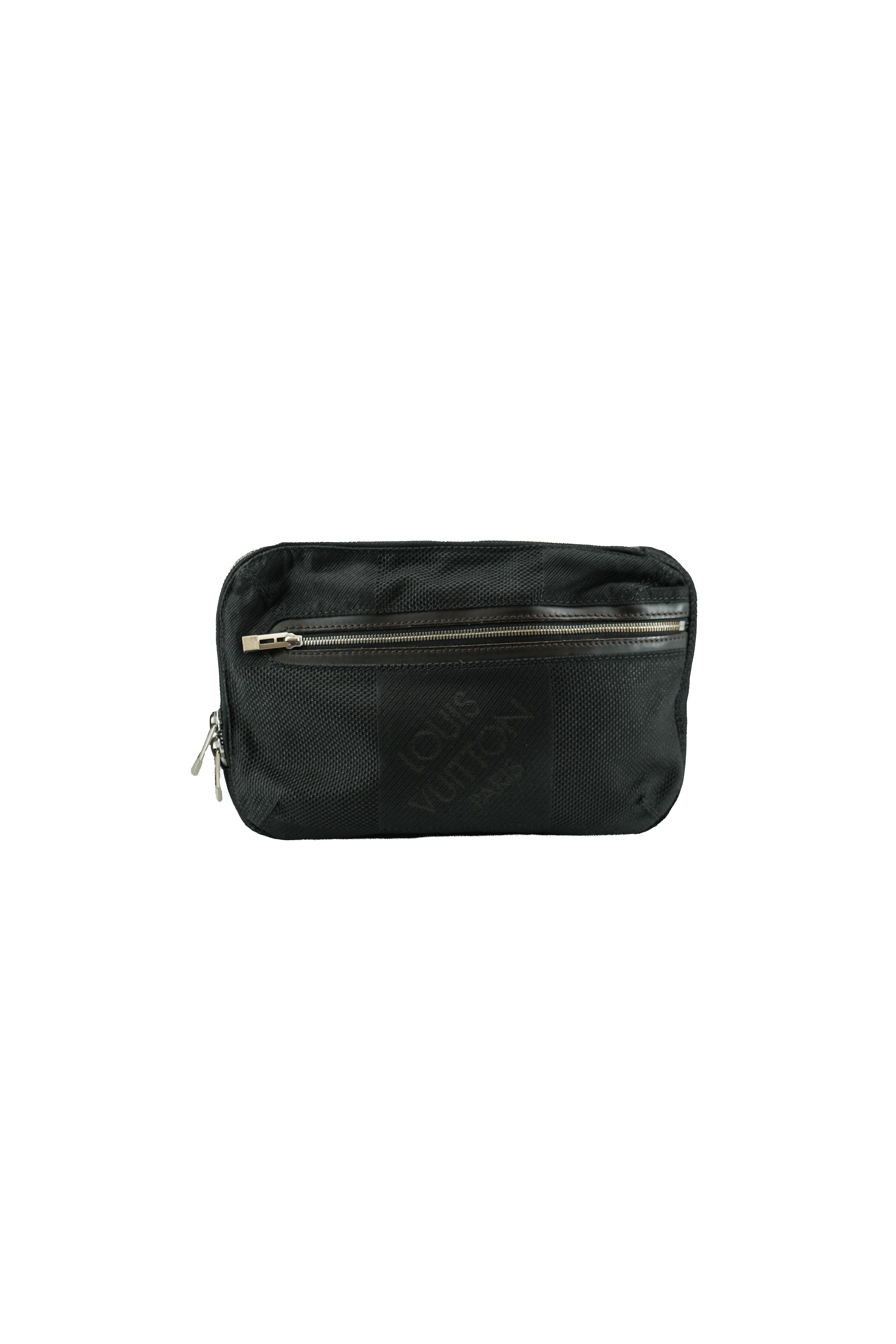 Louis Vuitton black damier Geant Archer waist bag