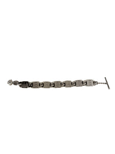 Versace silver tone tile link bracelet size S