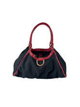 Gucci black red GG Abbey D-Ring shoulder bag  205011
