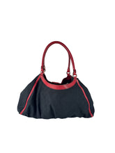 Gucci black red GG Abbey D-Ring shoulder bag  205011