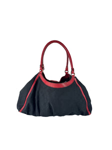 Gucci black red GG Abbey D-Ring shoulder bag  205011