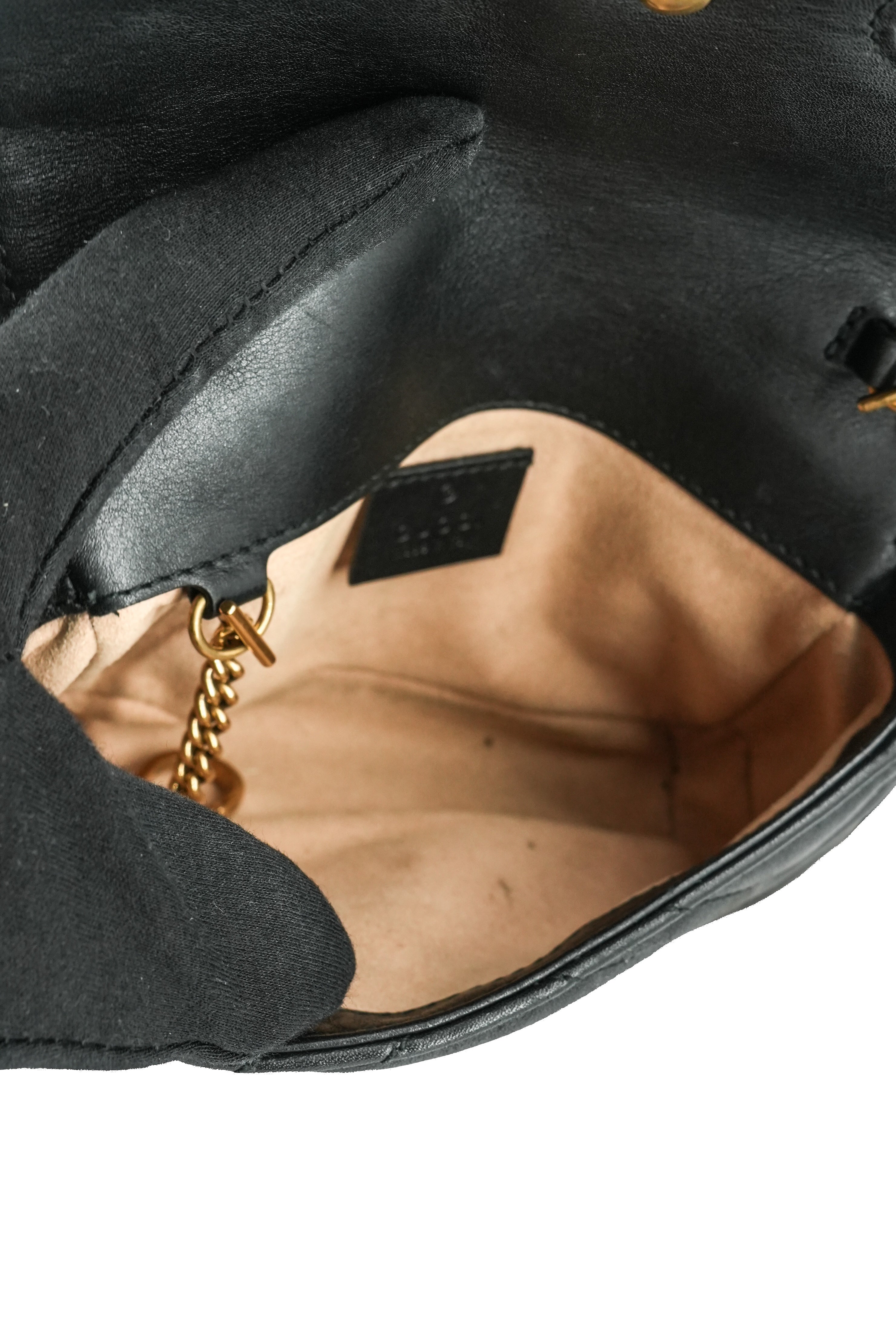 Gucci black Marmont flap super mini 476433 0959