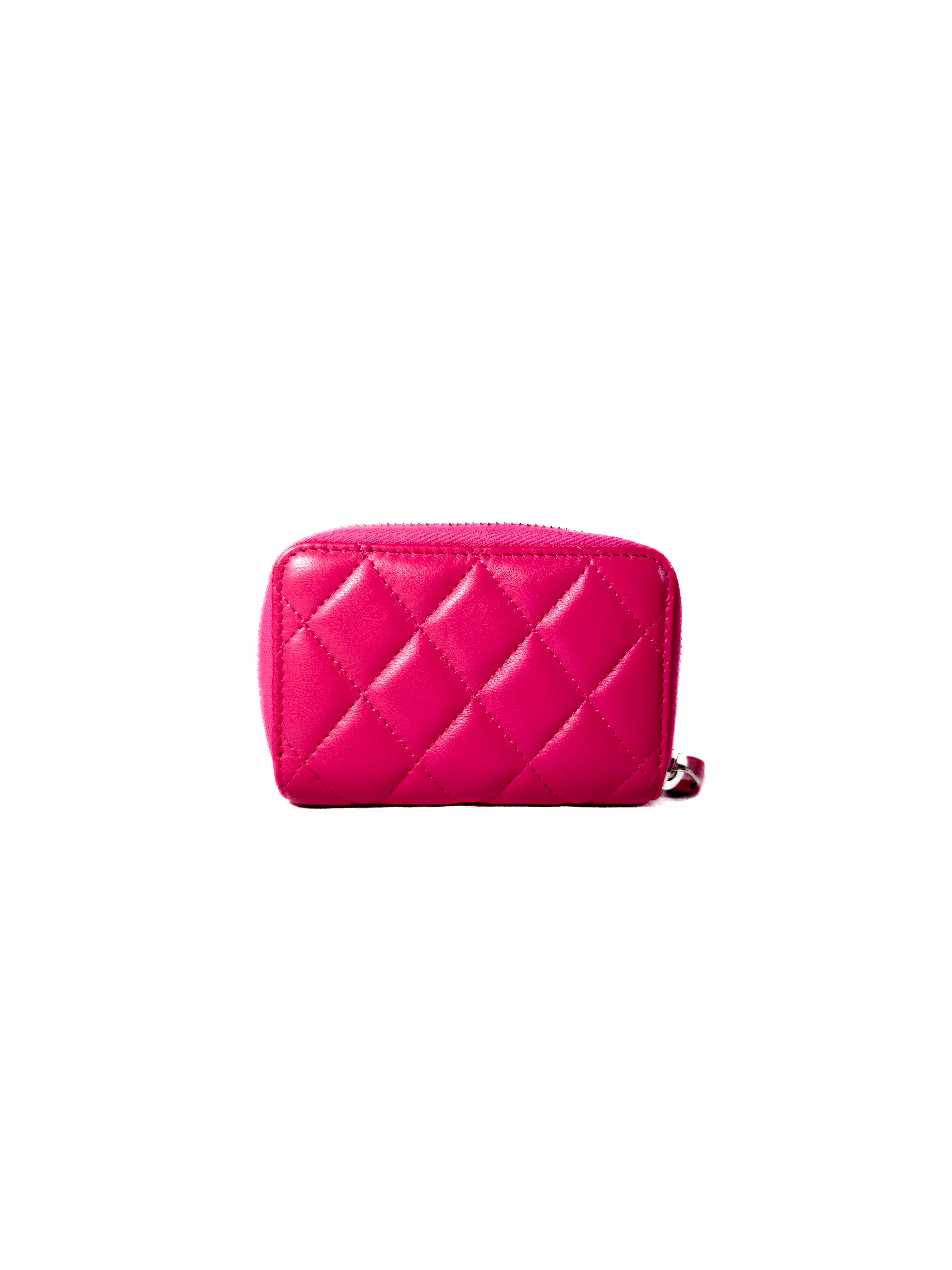 Chanel compact pink lambskin zippy wallet 19959583