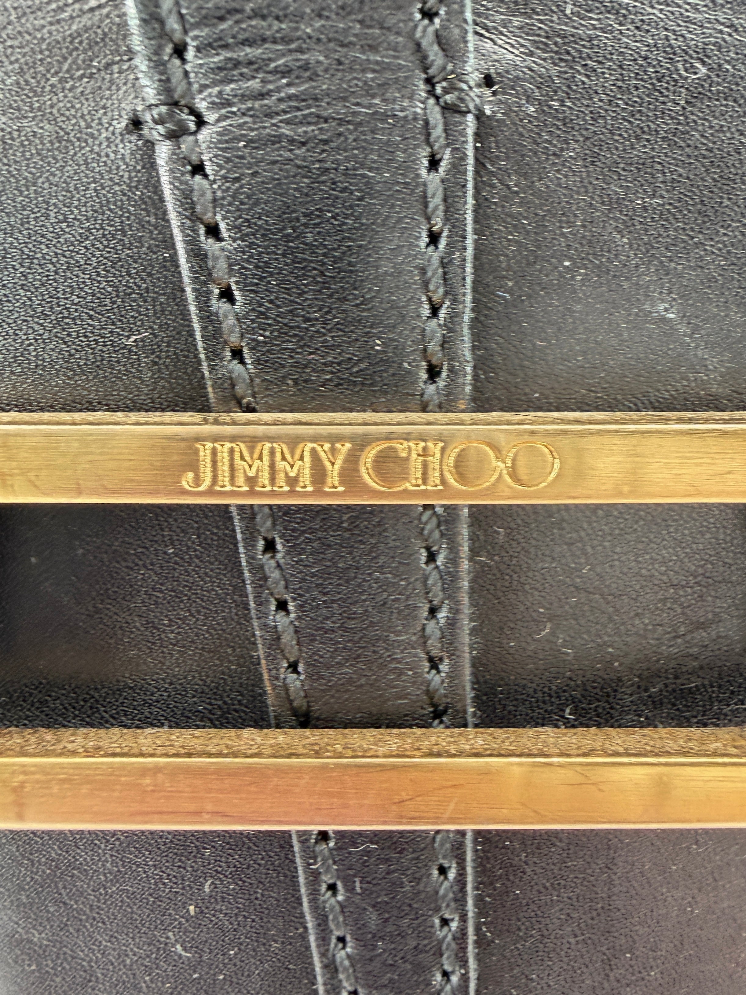 Jimmy Choo black leather Tulita shoulder bag