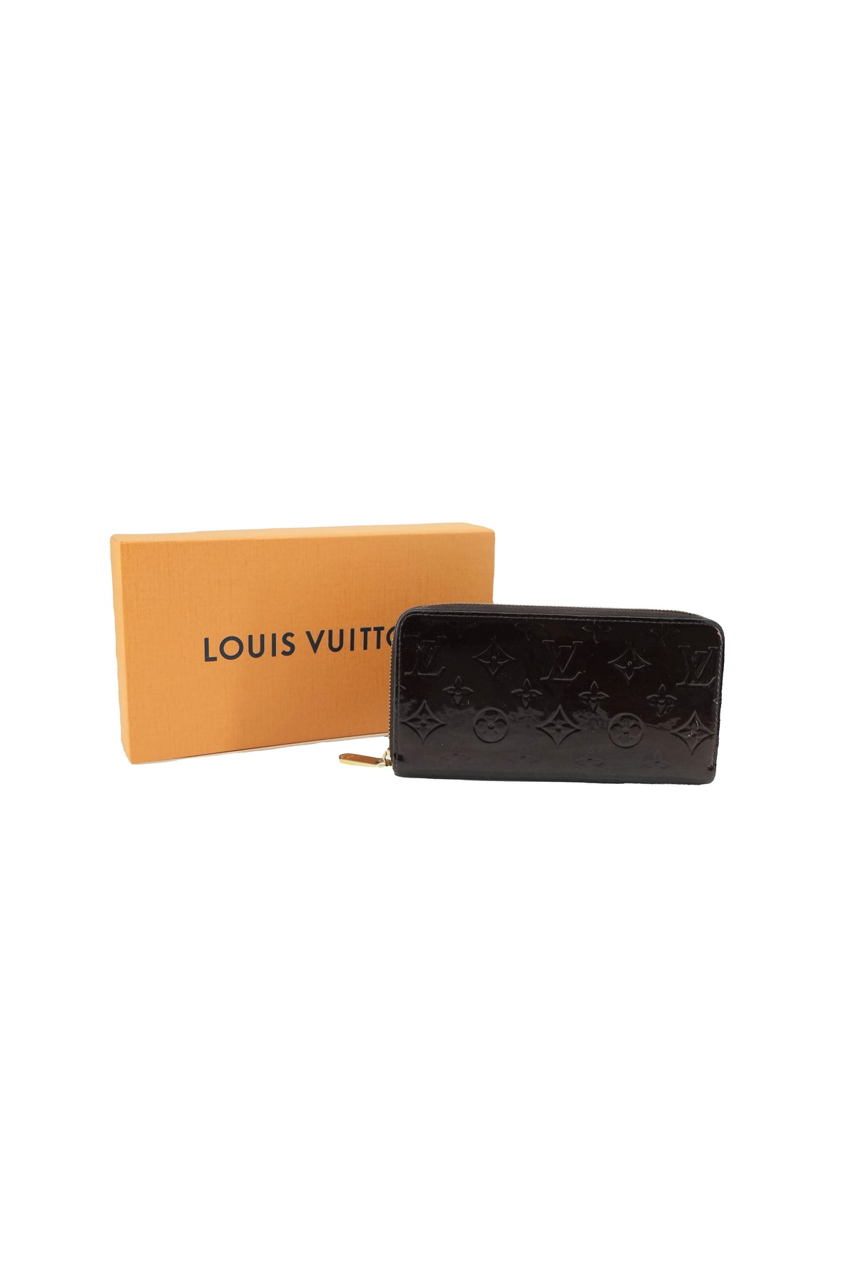 Louis Vuitton burgundy vernis zippy wallet CA9049