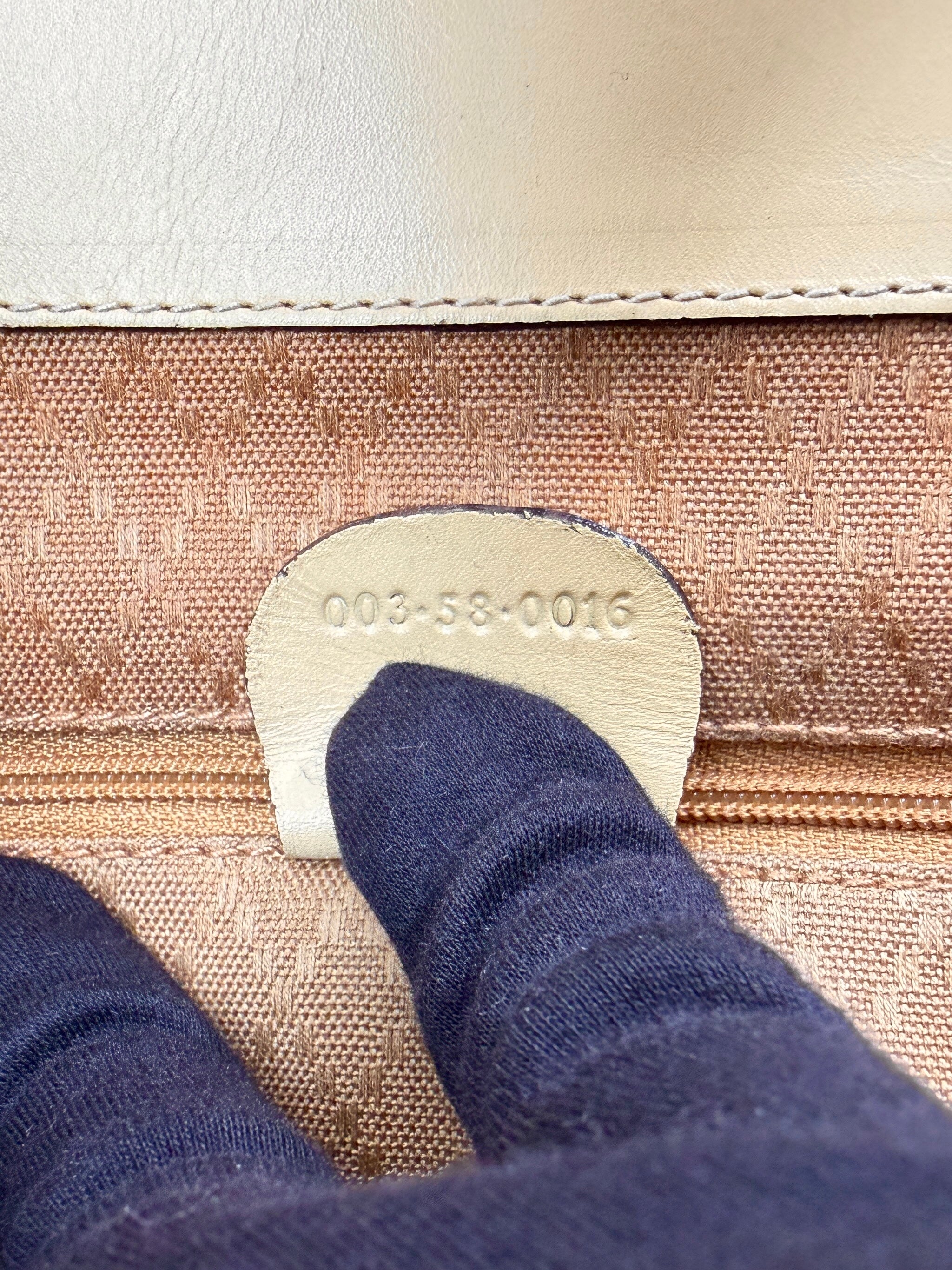 Gucci yellow leather vintage Bamboo backpack 003-58-0016