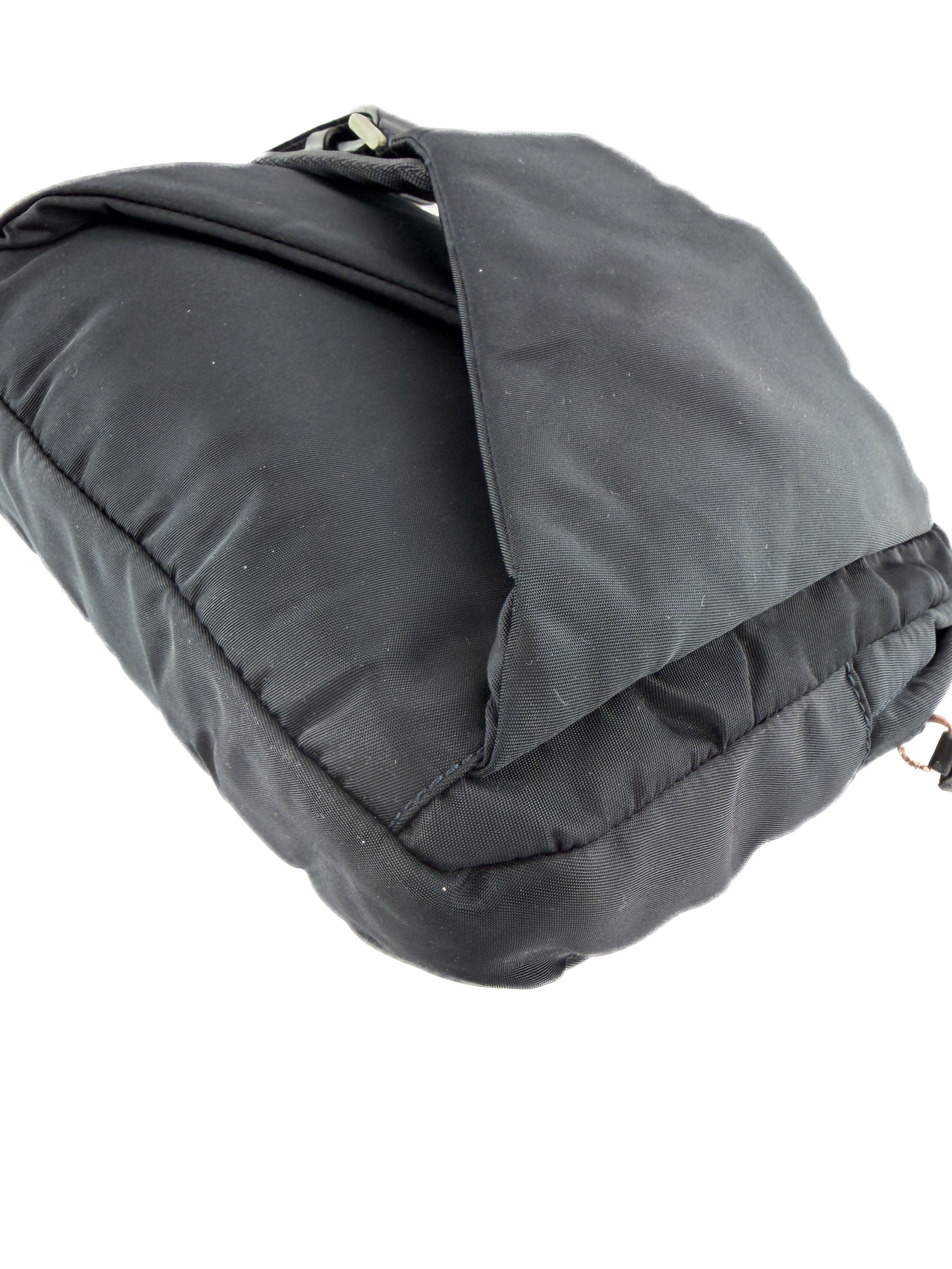 Prada black & navy nylon vintage belt bag