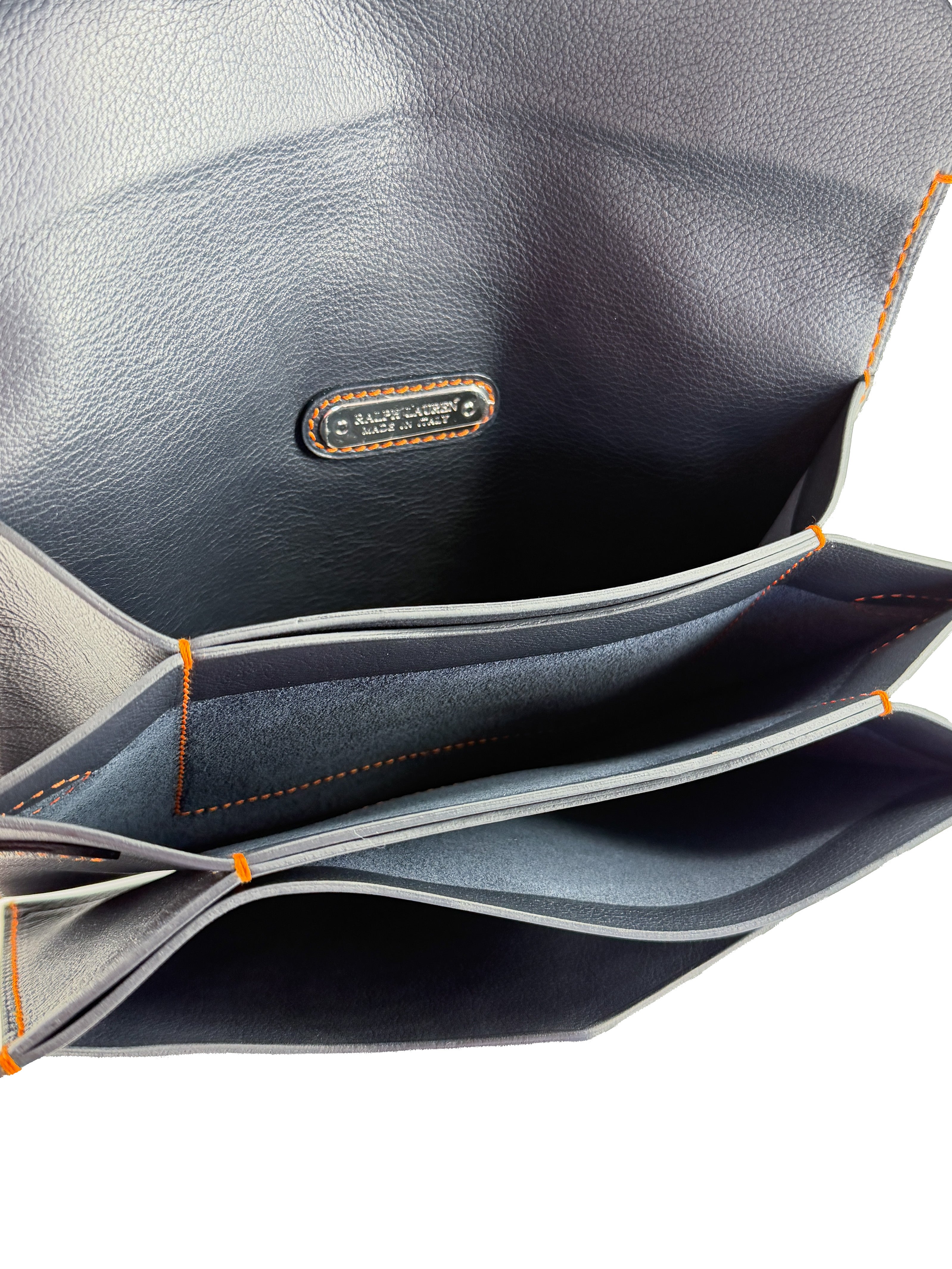 Ralph Lauren navy leather Ricky crossbody