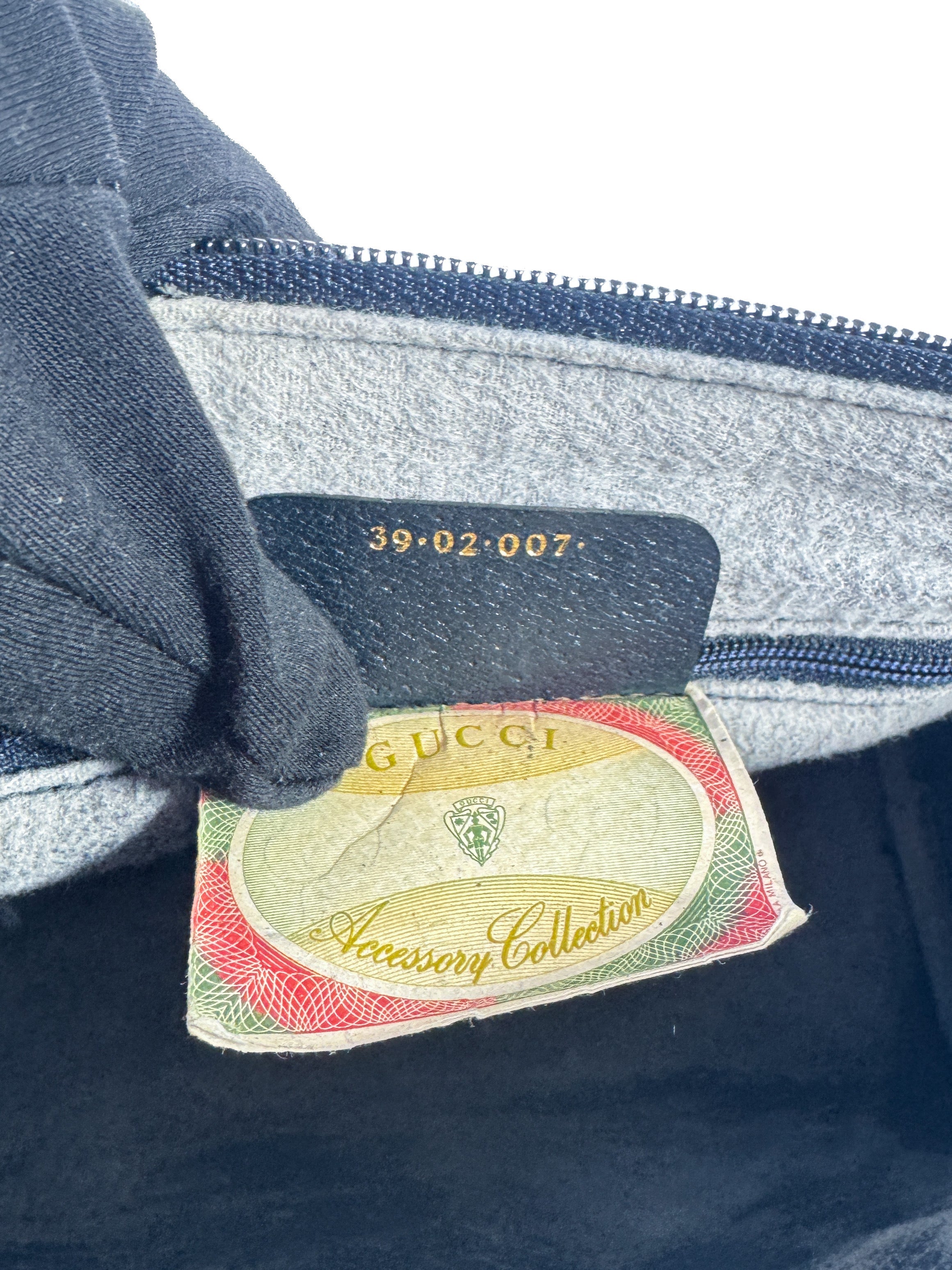 Gucci navy vintage boston bag 39-02-007