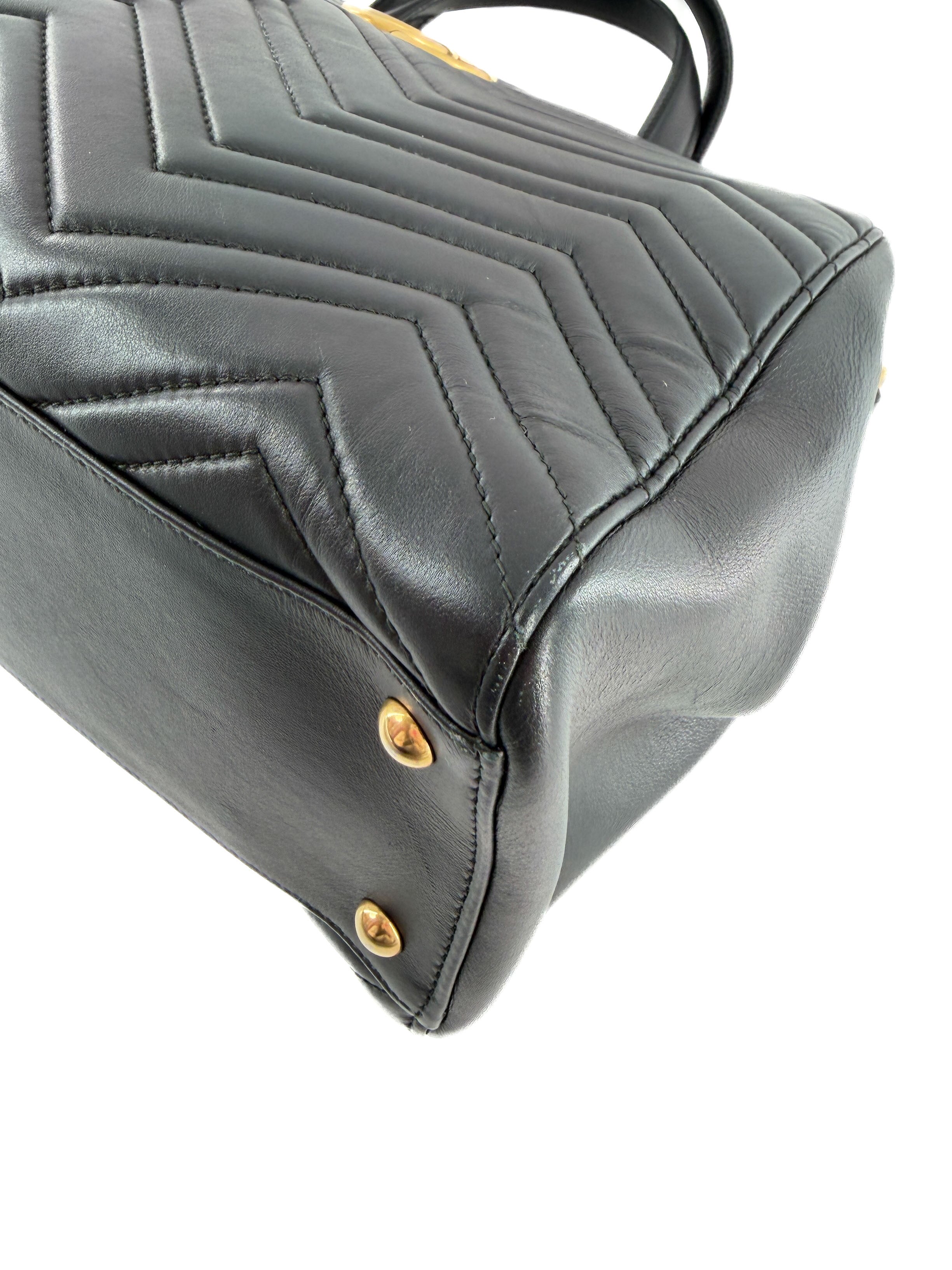 Gucci GG Marmont Tote Matelasse Leather Medium black 525040