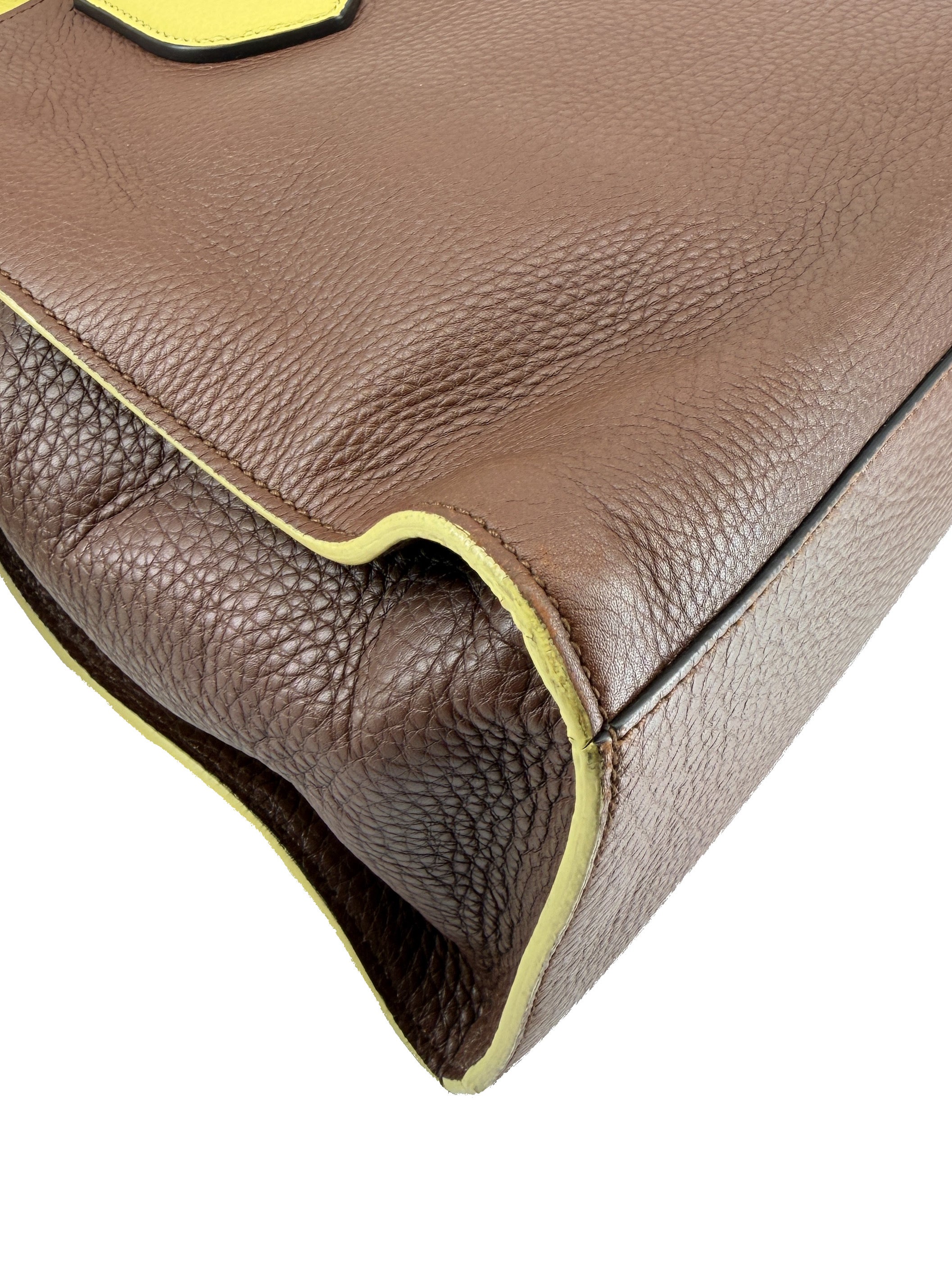 Gucci brown chartreuse Rambler tote 370822-493492